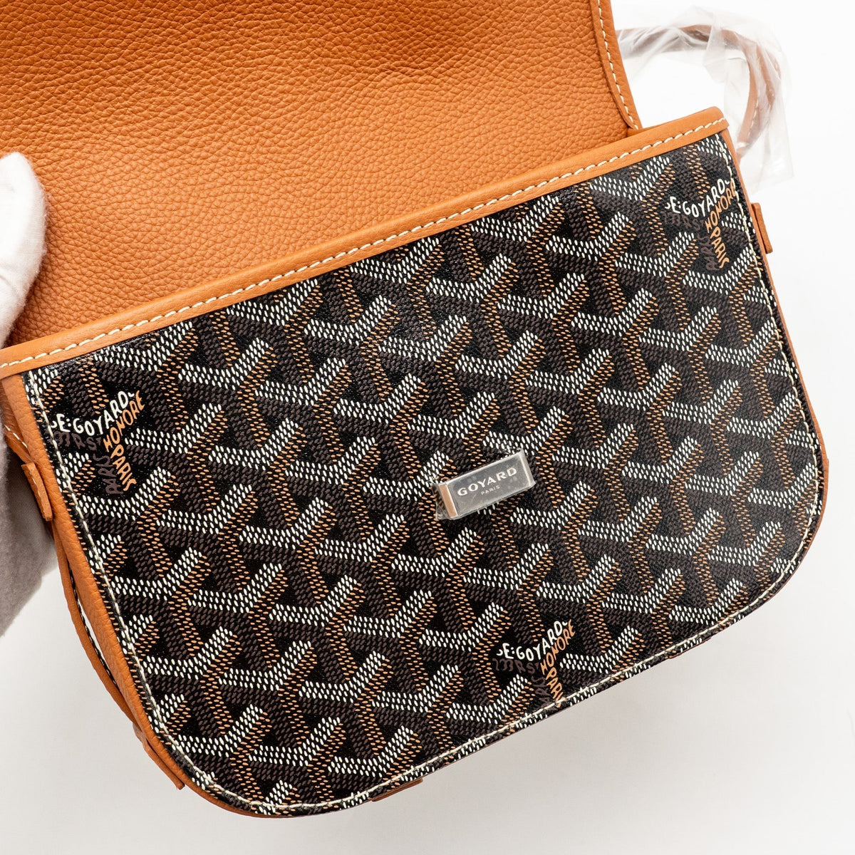 Goyard Belvedere PM Messenger Bag – Black & Tan Goyardine Canvas & Calfskin, Silver Hardware