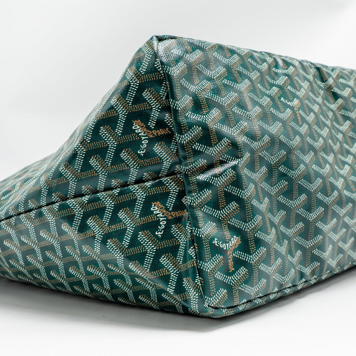 Goyard Saint Louis Tote GM – Green Goyardine Canvas & Calfskin, Silver Hardware