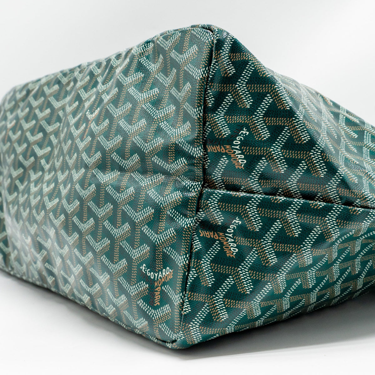 Goyard Saint Louis Tote GM – Green Goyardine Canvas & Calfskin, Silver Hardware