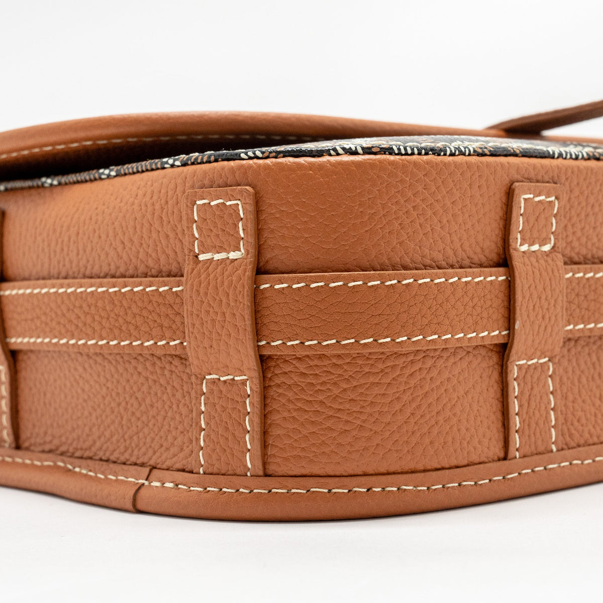 Goyard Belvedere PM Messenger Bag – Black & Tan Goyardine Canvas & Calfskin, Silver Hardware