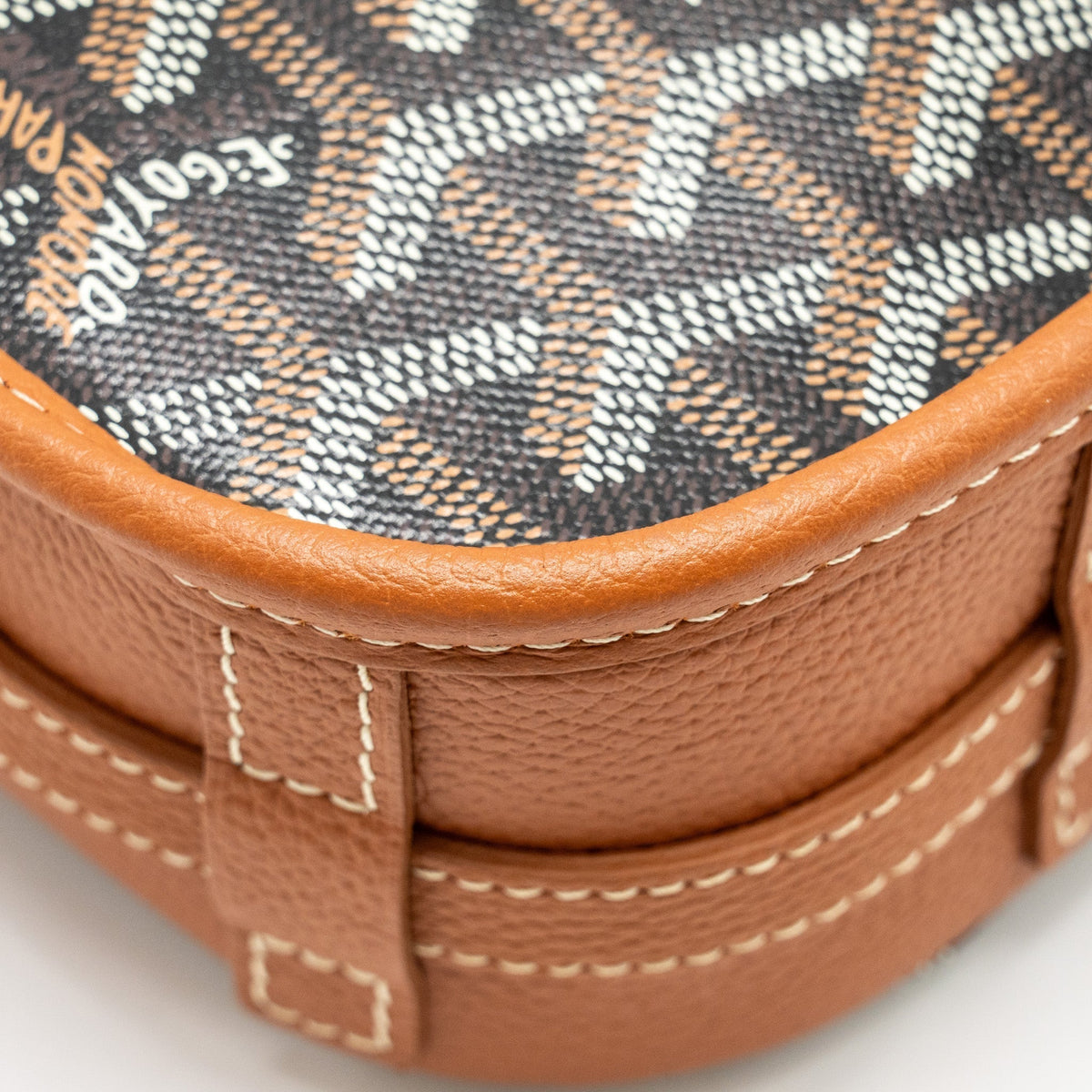 Goyard Belvedere PM Messenger Bag – Black & Tan Goyardine Canvas & Calfskin, Silver Hardware
