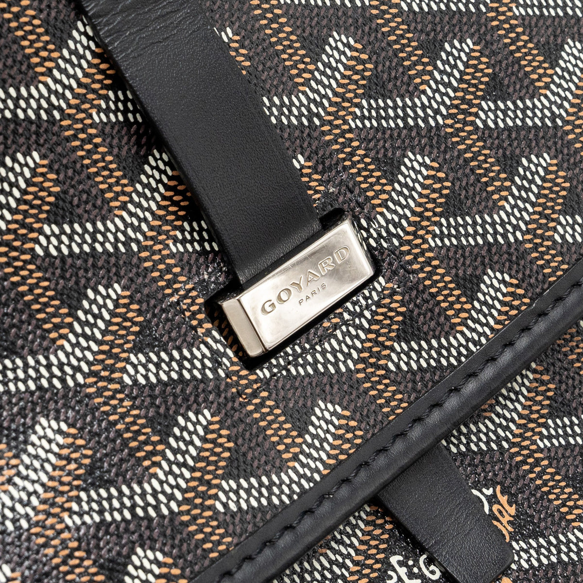 Goyard Belvedere PM Messenger Bag – Black Goyardine Canvas & Calfskin, Silver Hardware