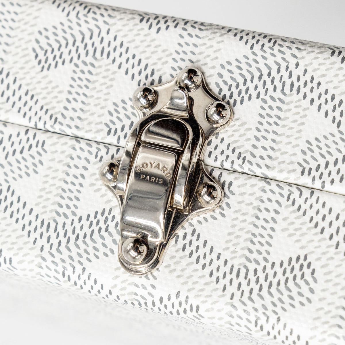 Goyard Minaüdière Trunk Bag – White Goyardine Canvas & Leather, Silver Hardware