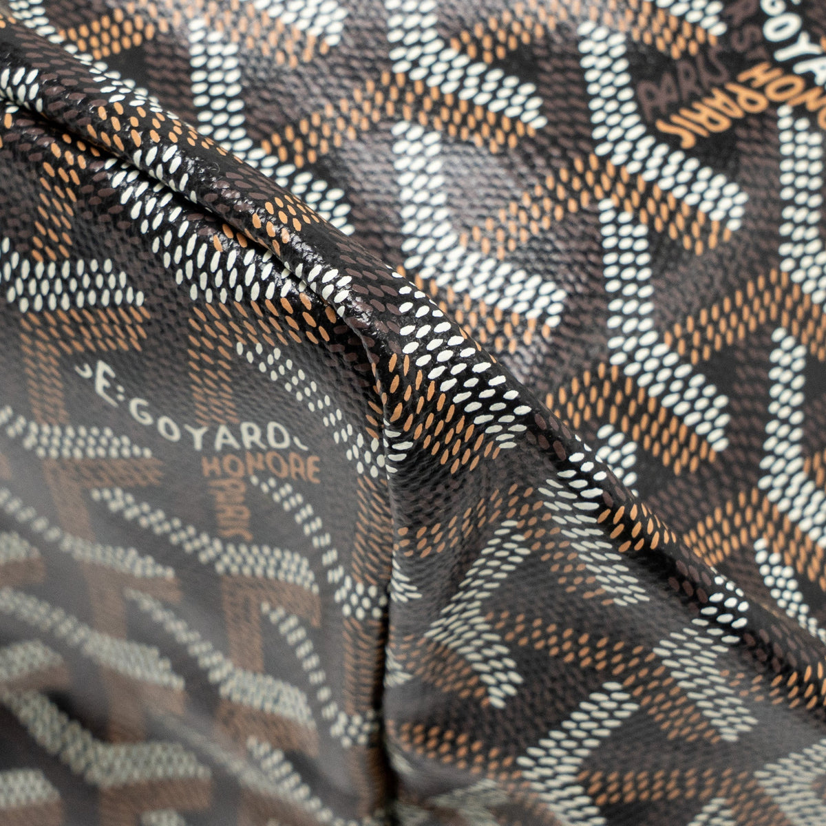 Goyard Saint Louis Tote GM – Black & Brown Goyardine Canvas, Silver Hardware