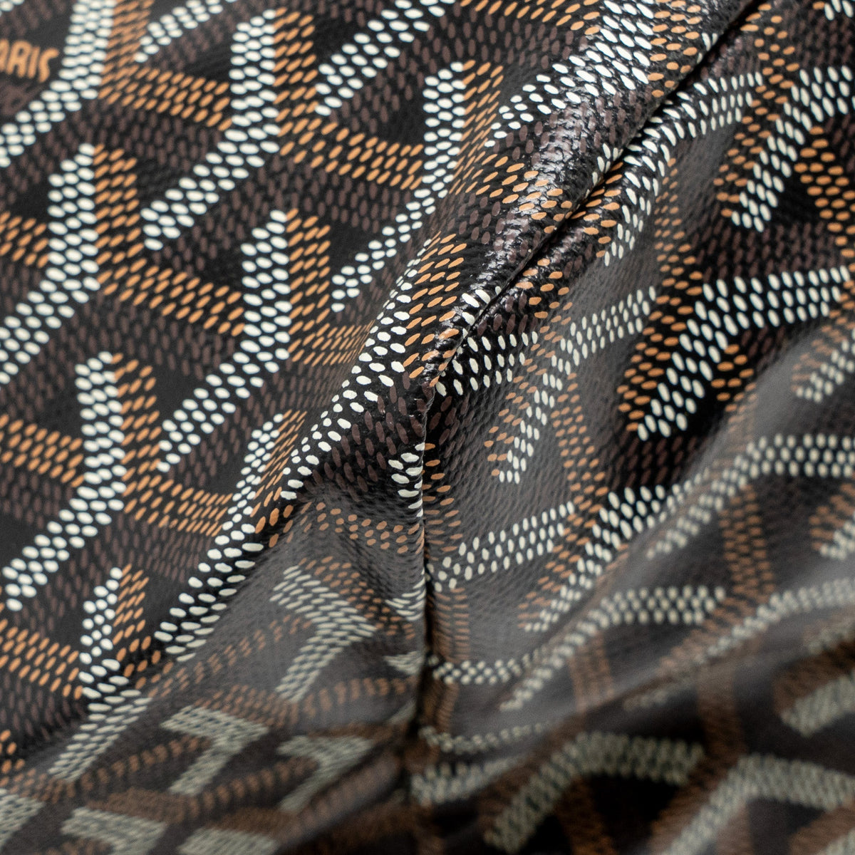 Goyard Saint Louis Tote GM – Black & Brown Goyardine Canvas, Silver Hardware