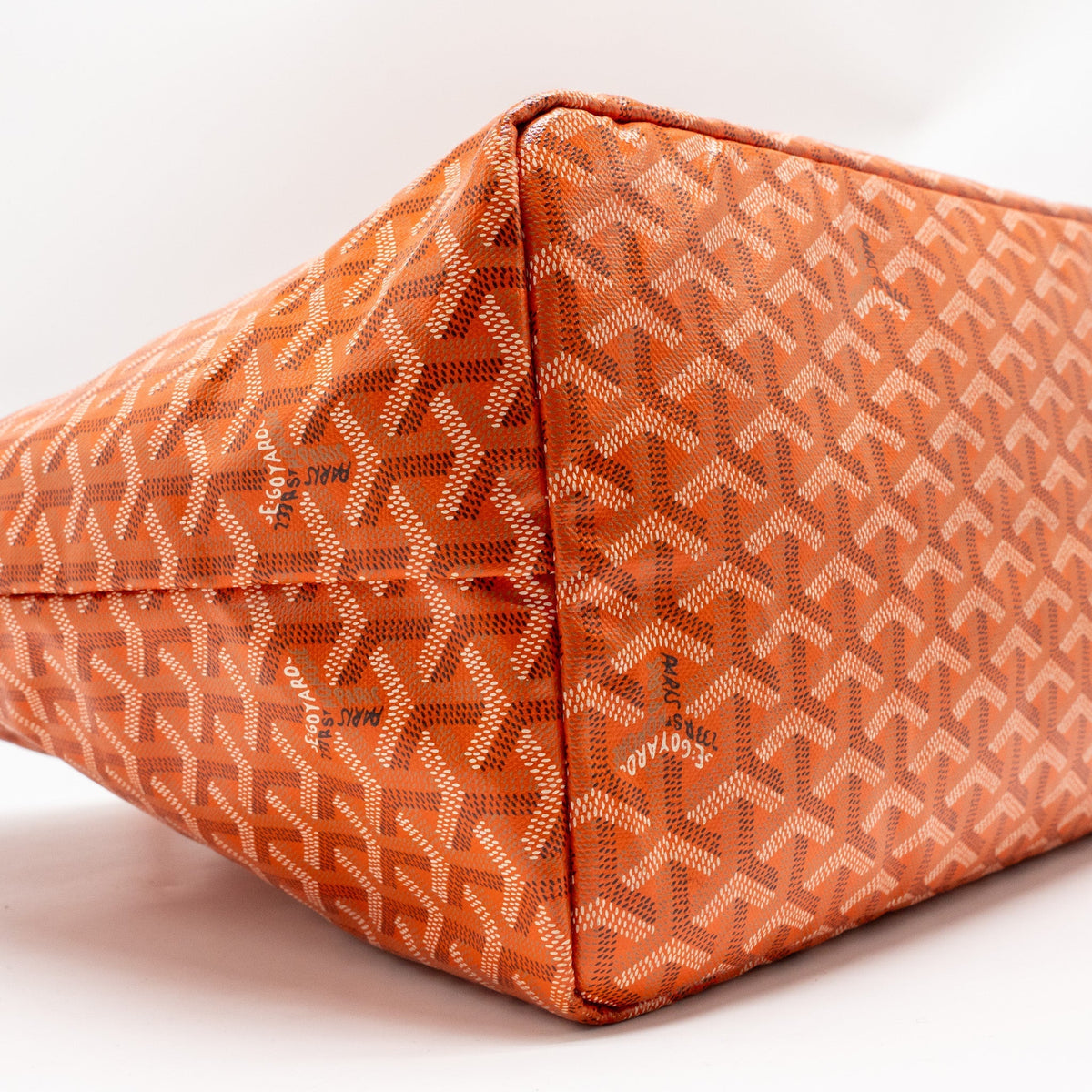 Goyard Saint Louis Tote GM – Orange Goyardine Canvas, Silver Hardware