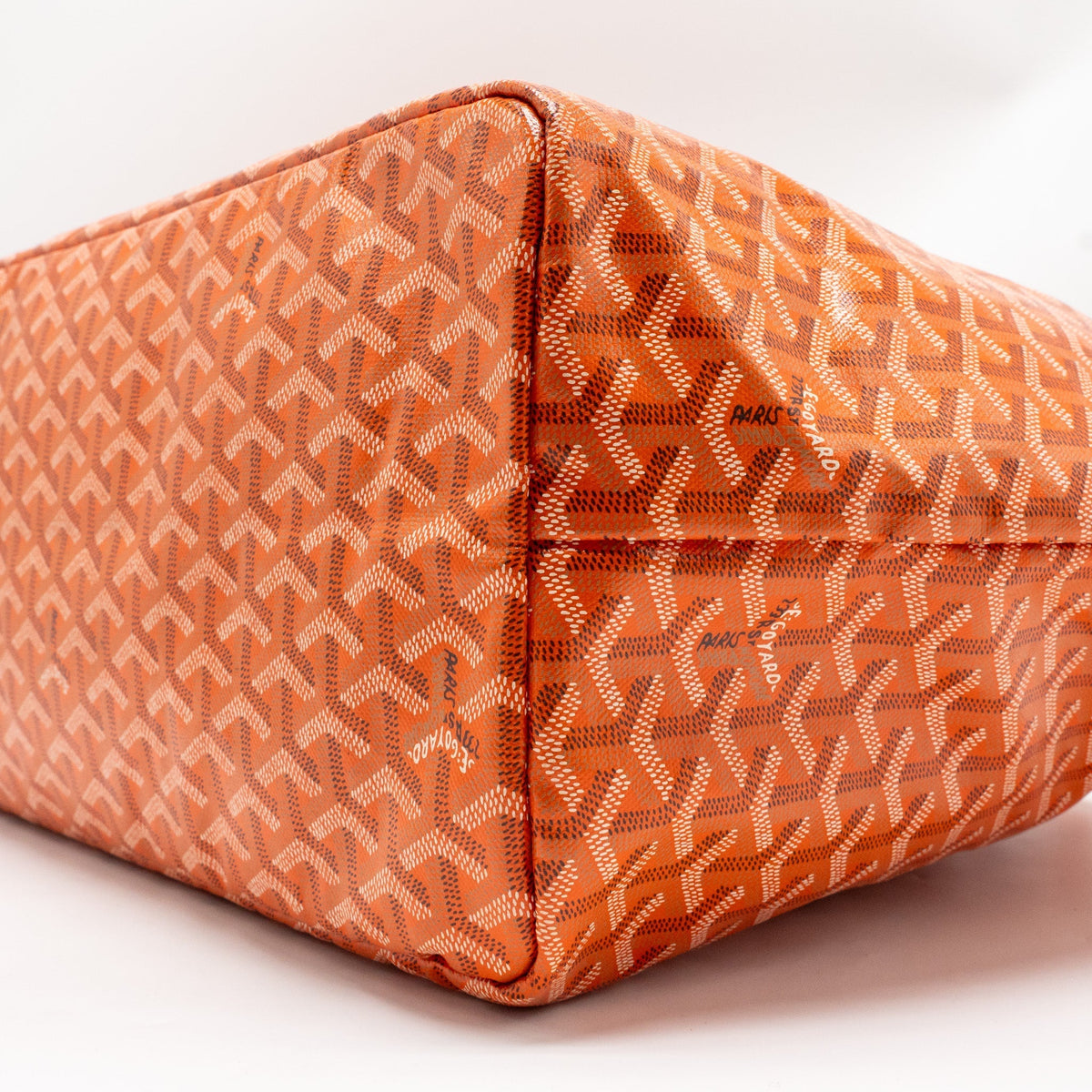 Goyard Saint Louis Tote GM – Orange Goyardine Canvas, Silver Hardware