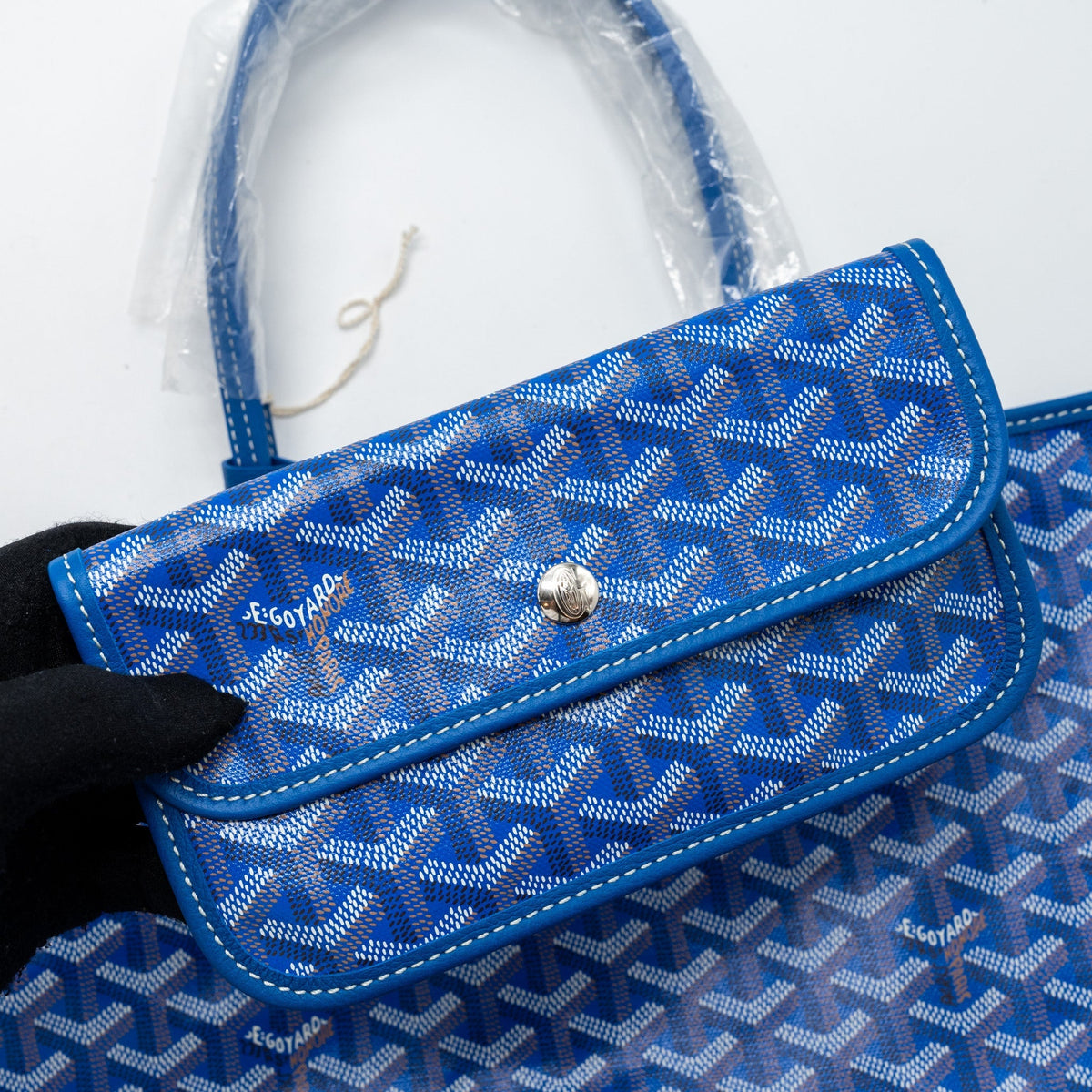 Goyard Saint Louis Tote PM – Blue Goyardine Canvas & Leather, Silver Hardware