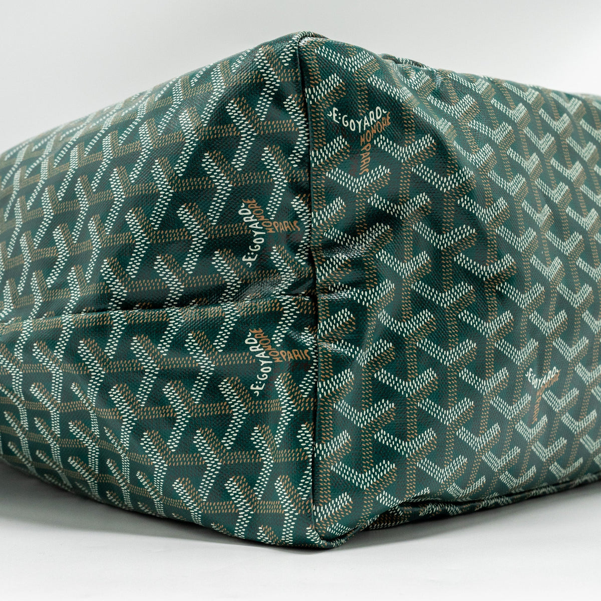 Goyard Saint Louis GM Tote Bag – Green Goyardine Canvas & Calfskin, Silver Hardware