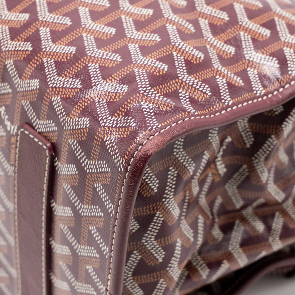 Goyard Saint Léger Backpack – Burgundy Goyardine Canvas, Silver Hardware