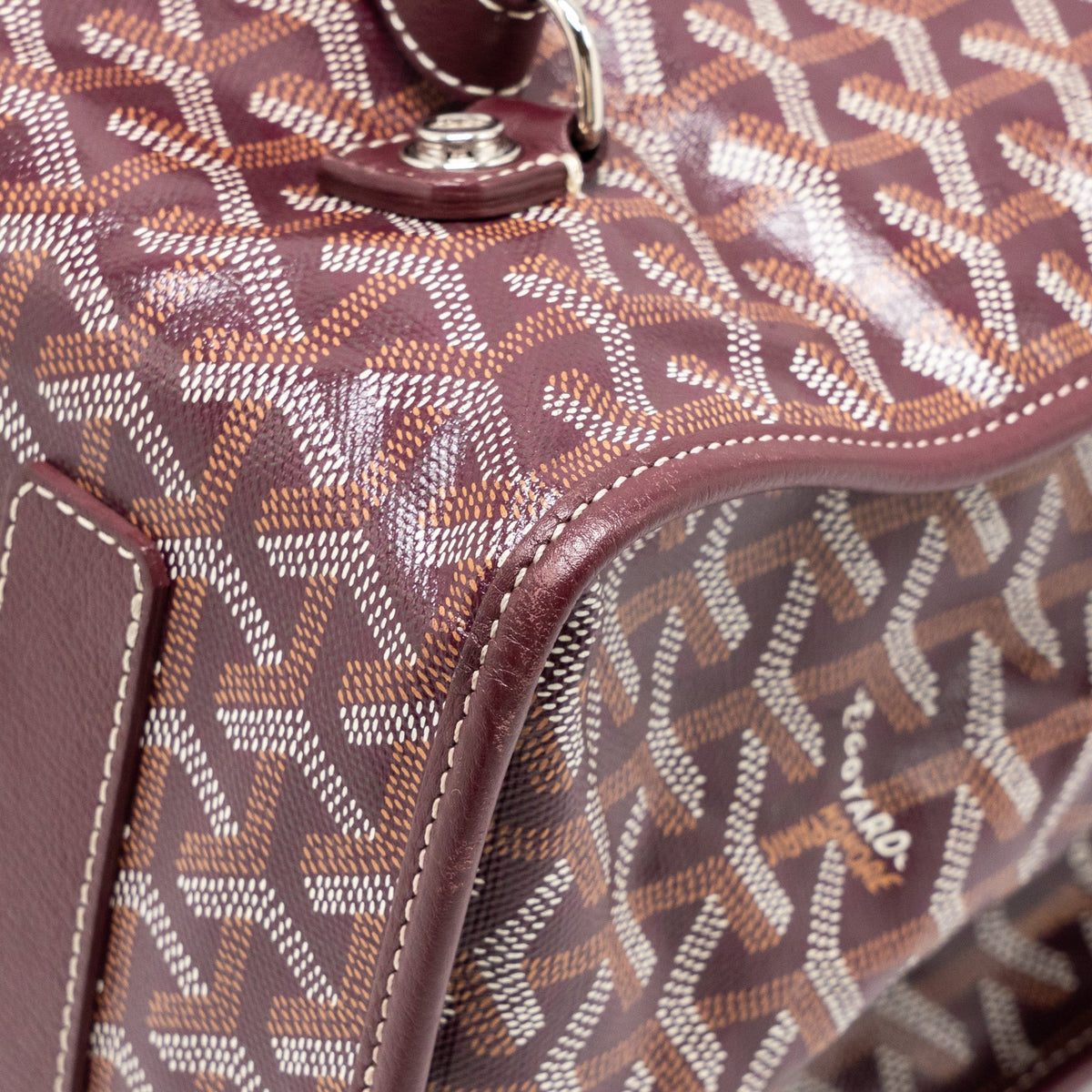 Goyard Saint Léger Backpack – Burgundy Goyardine Canvas, Silver Hardware