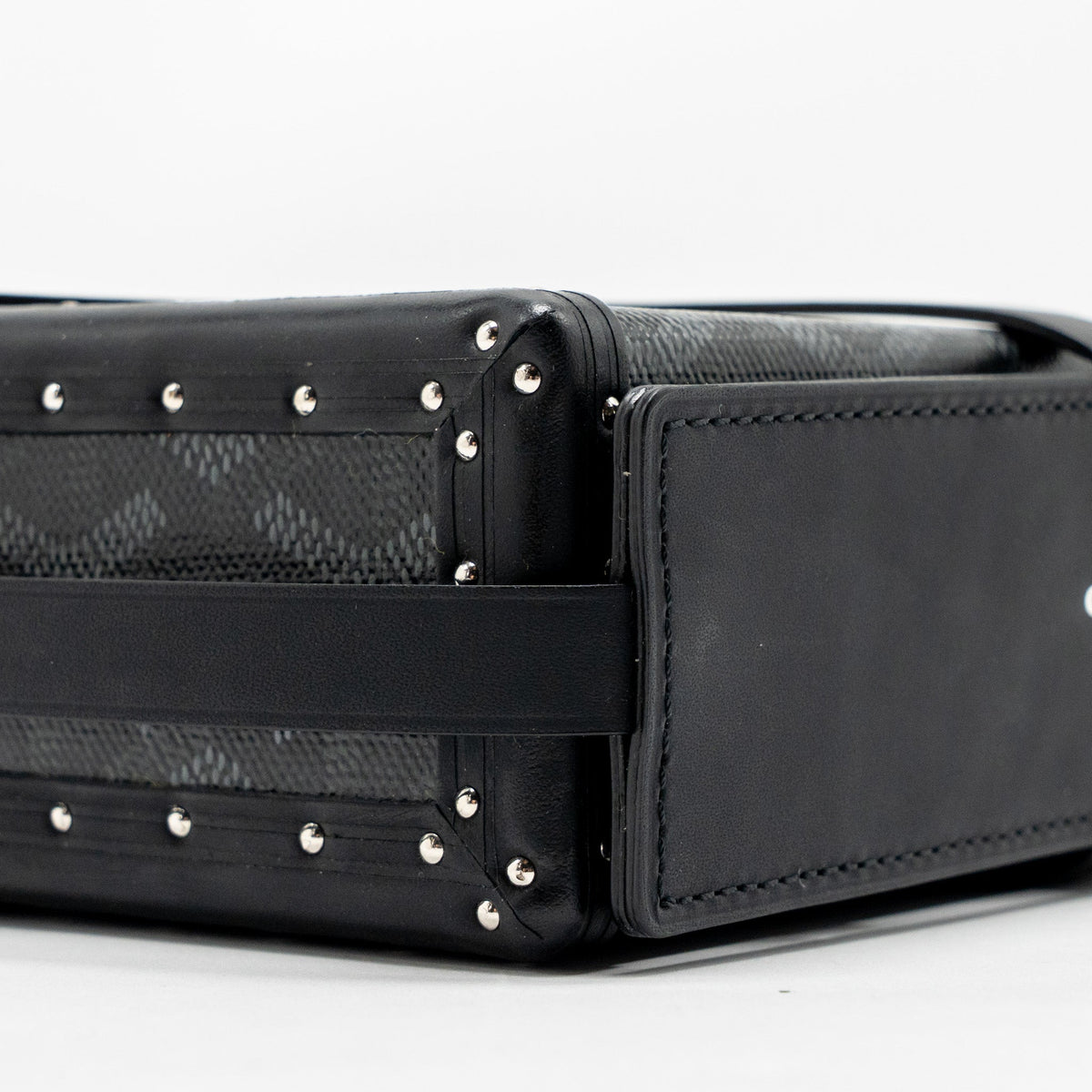 Goyard Minaüdière Trunk Bag – Black Goyardine Canvas, Silver Hardware