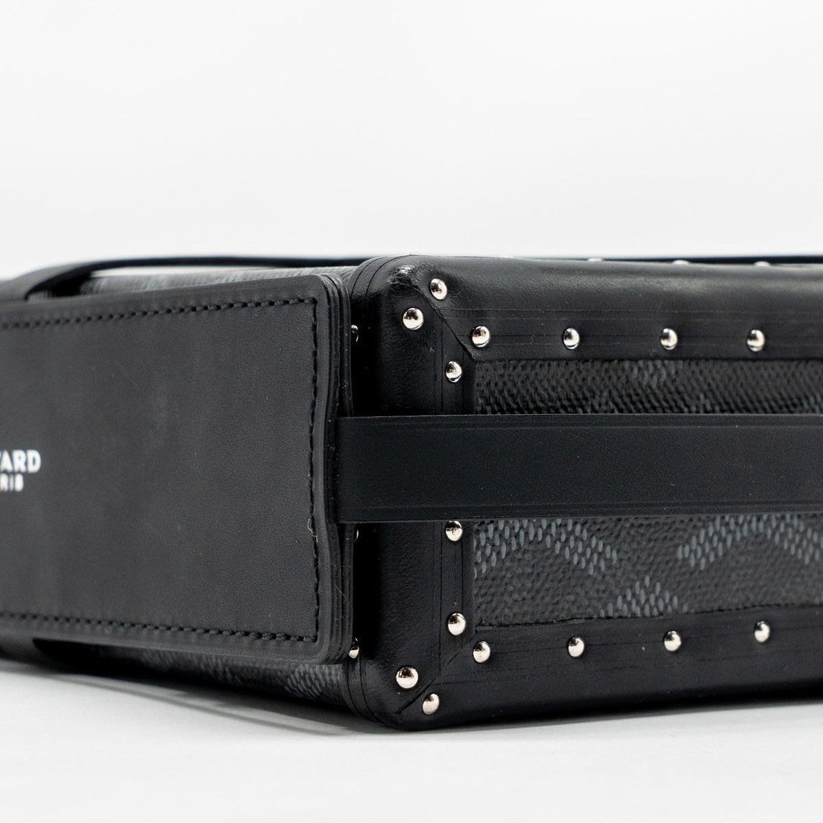 Goyard Minaüdière Trunk Bag – Black Goyardine Canvas, Silver Hardware