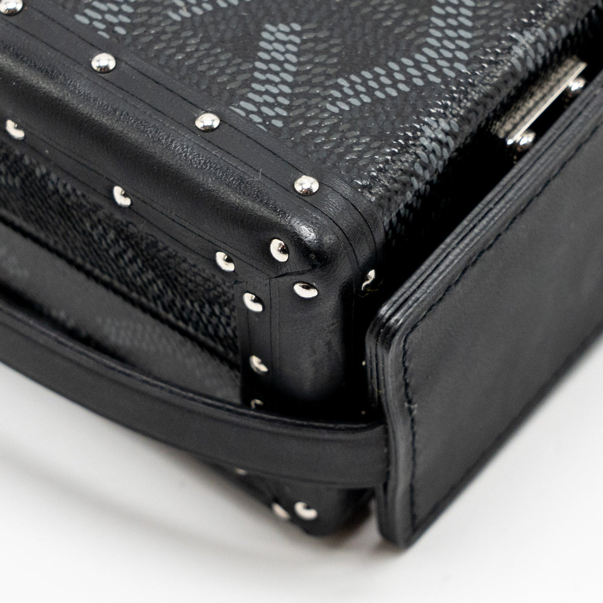 Goyard Minaüdière Trunk Bag – Black Goyardine Canvas, Silver Hardware