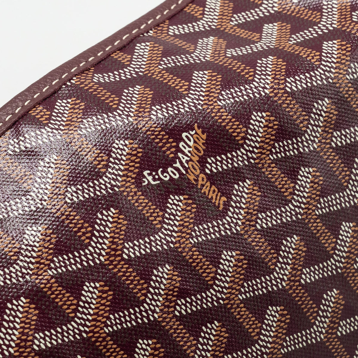 Goyard Saint Louis GM Tote Bag – Burgundy Goyardine Canvas & Calfskin, Silver Hardware