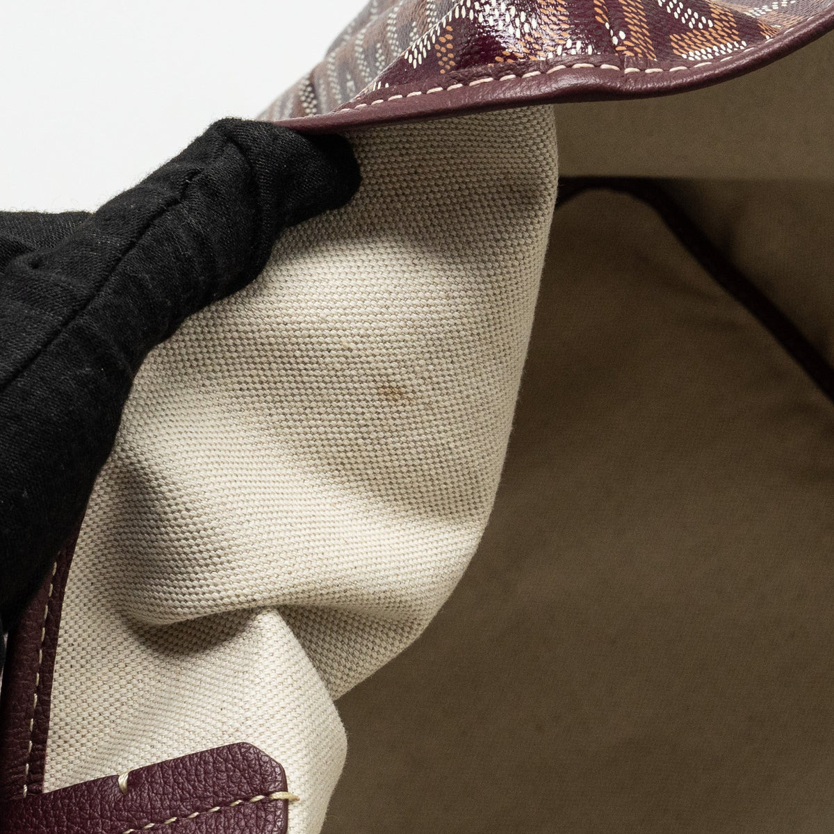 Goyard Saint Louis GM Tote Bag – Burgundy Goyardine Canvas & Calfskin, Silver Hardware