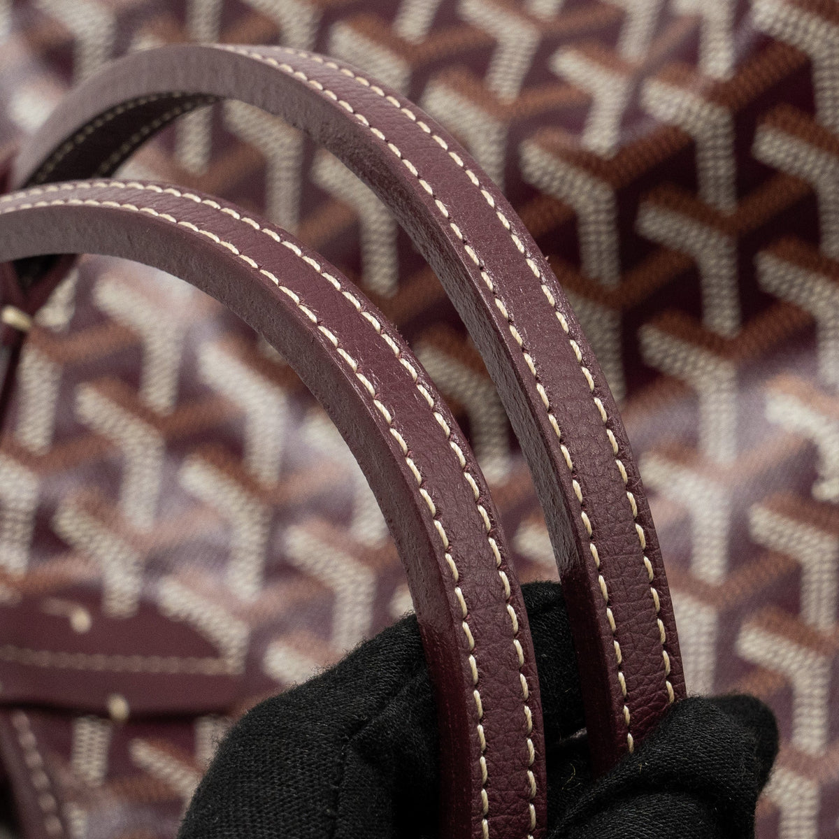 Goyard Saint Louis GM Tote Bag – Burgundy Goyardine Canvas & Calfskin, Silver Hardware