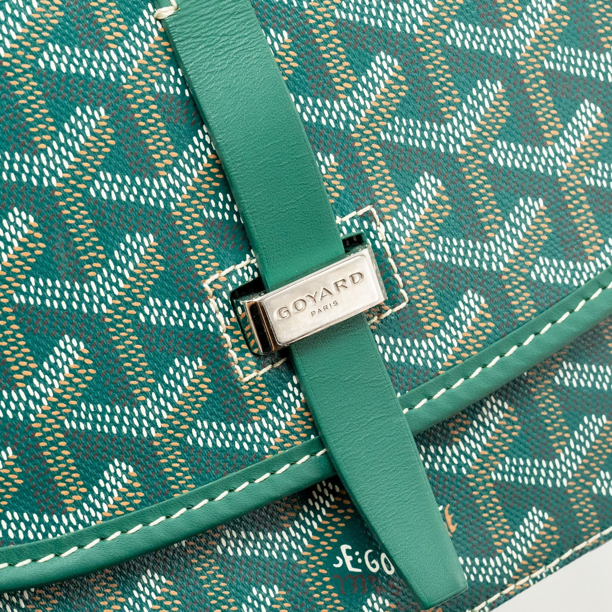 Goyard Belvedere PM Messenger Bag – Green Goyardine Canvas, Silver Hardware