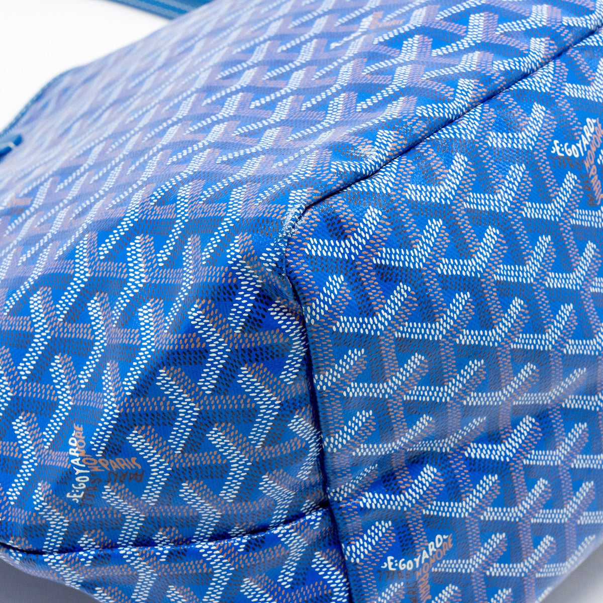 Goyard Saint Louis Tote GM – Blue Goyardine Canvas & Calfskin, Silver Hardware
