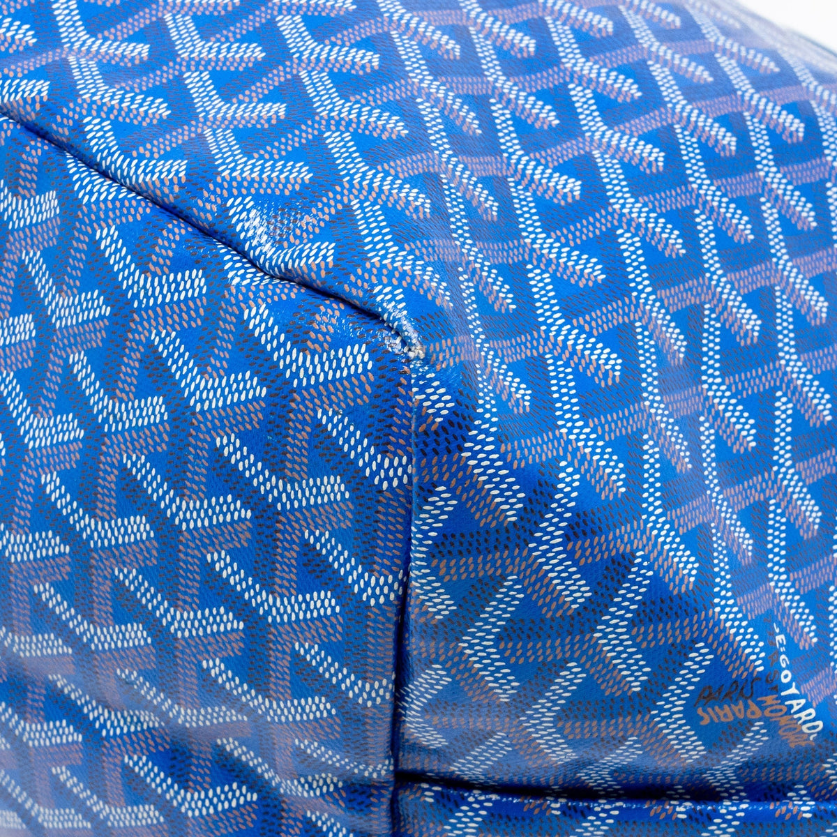 Goyard Saint Louis Tote GM – Blue Goyardine Canvas & Calfskin, Silver Hardware