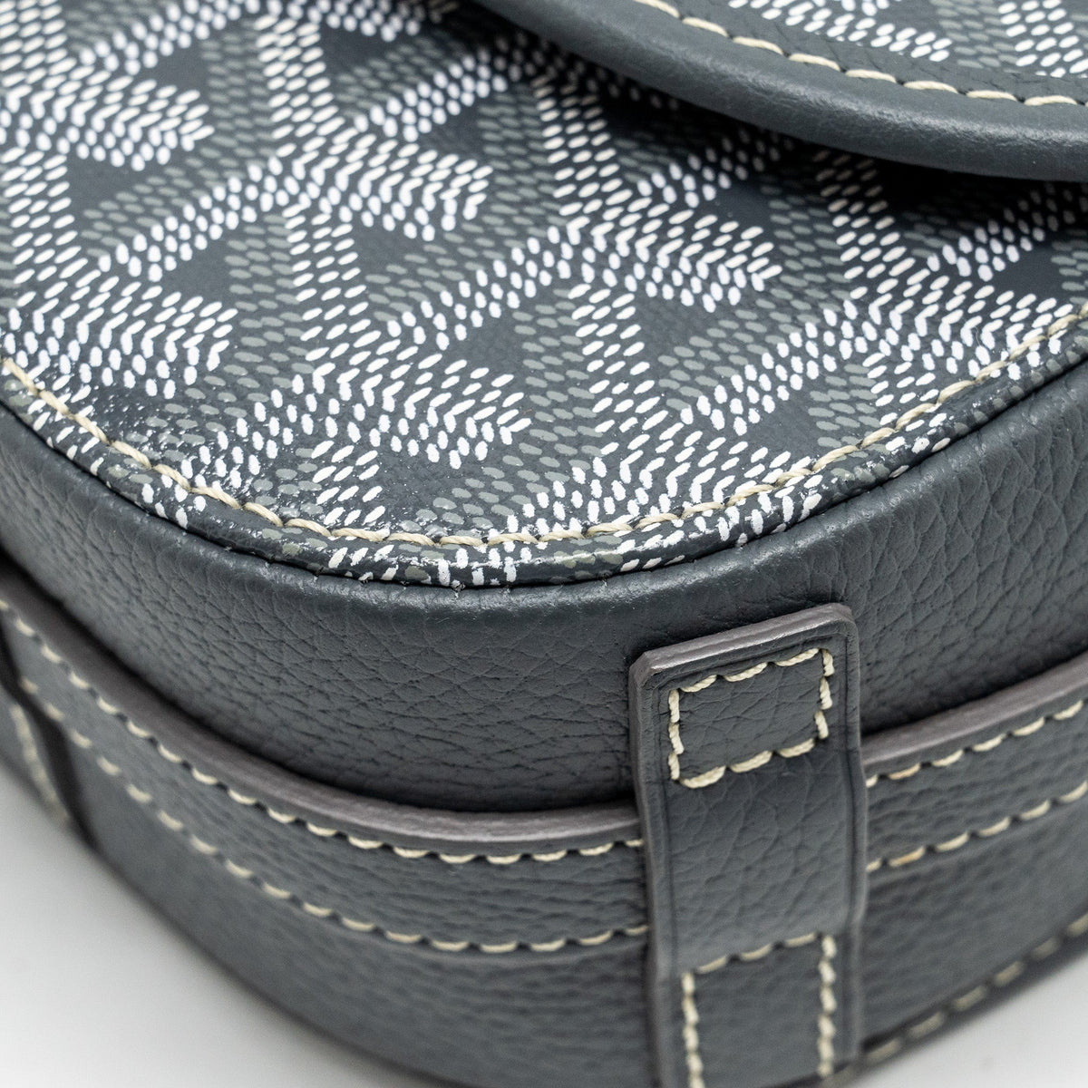Goyard Belvedere PM Messenger Bag – Grey Goyardine Canvas & Calfskin, Silver Hardware