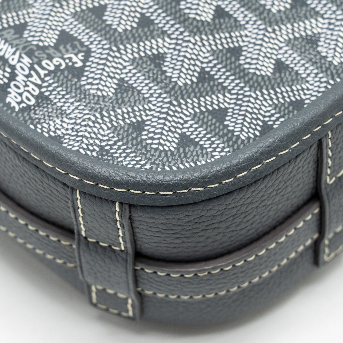 Goyard Belvedere PM Messenger Bag – Grey Goyardine Canvas & Calfskin, Silver Hardware