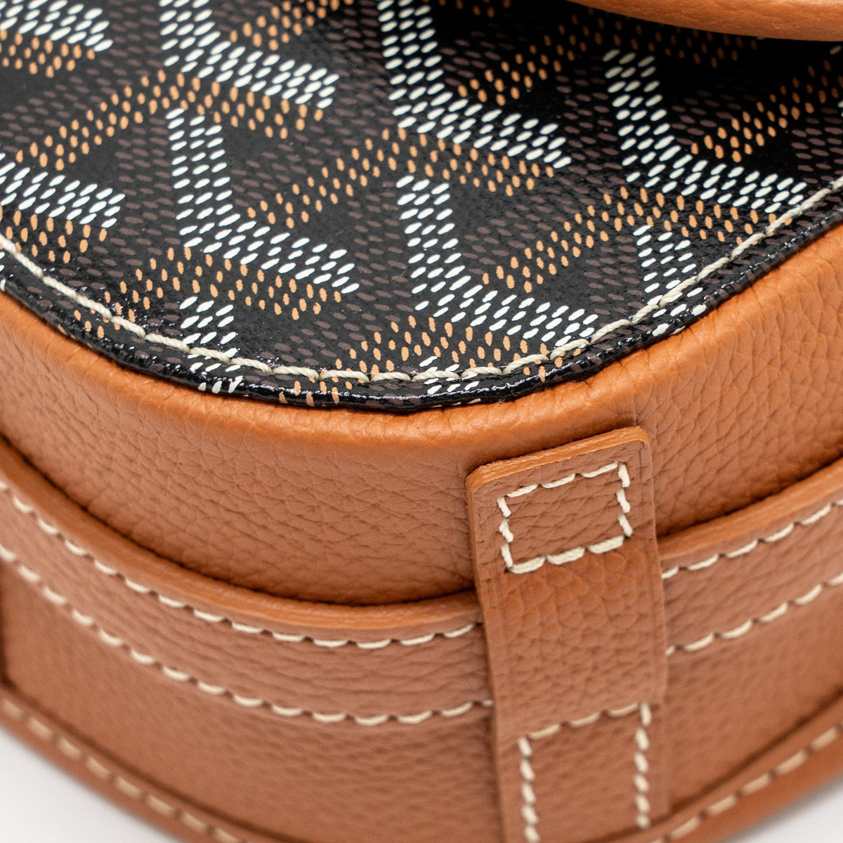 Goyard Belvedere PM Messenger Bag – Black & Tan Goyardine Canvas & Calfskin, Silver Hardware