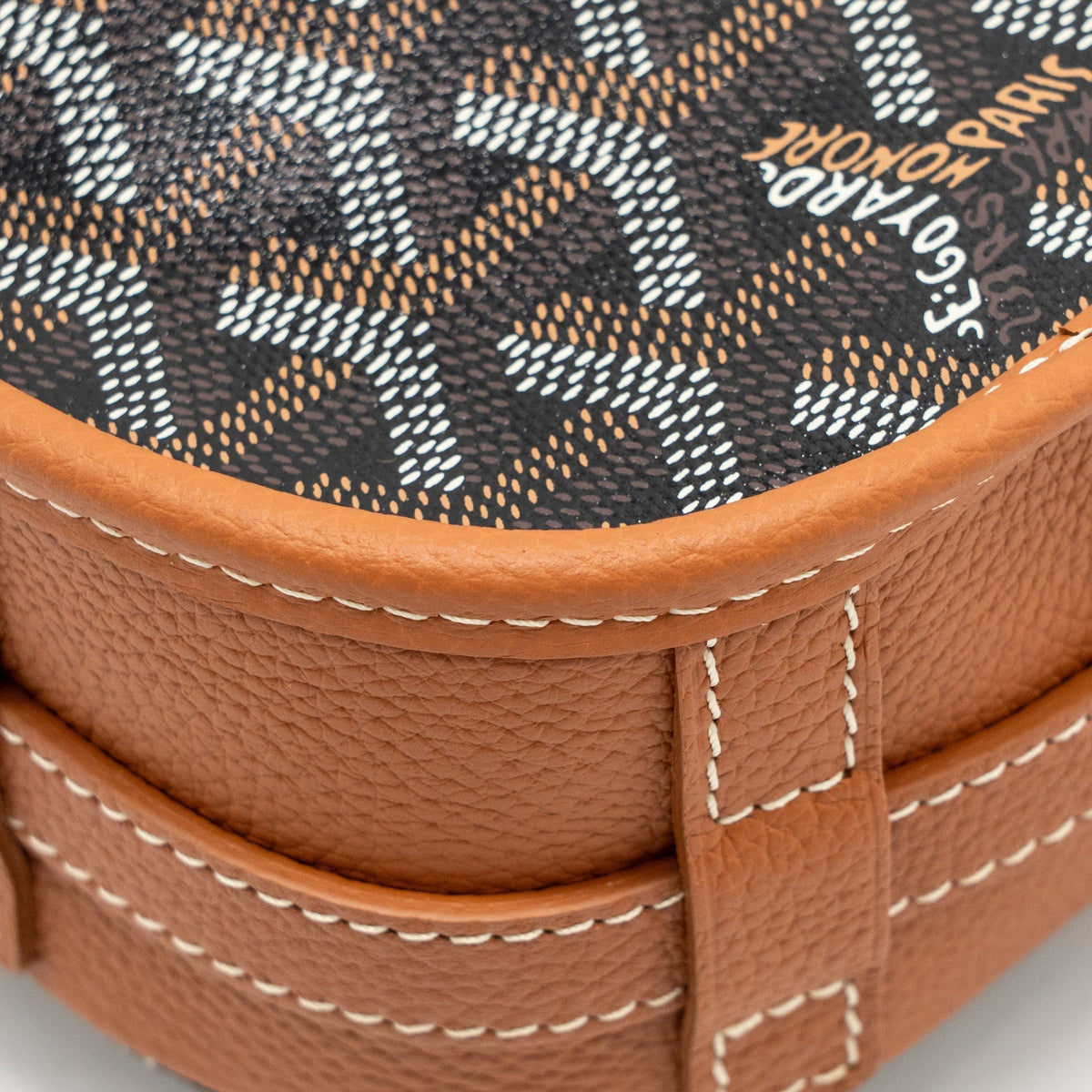 Goyard Belvedere PM Messenger Bag – Black & Tan Goyardine Canvas & Calfskin, Silver Hardware