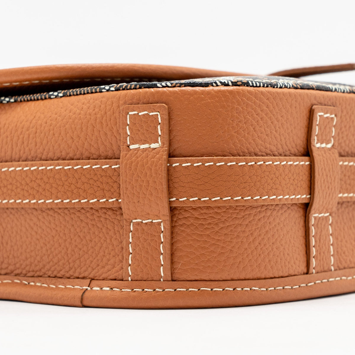 Goyard Belvedere PM Messenger Bag – Black & Tan Goyardine Canvas & Calfskin, Silver Hardware
