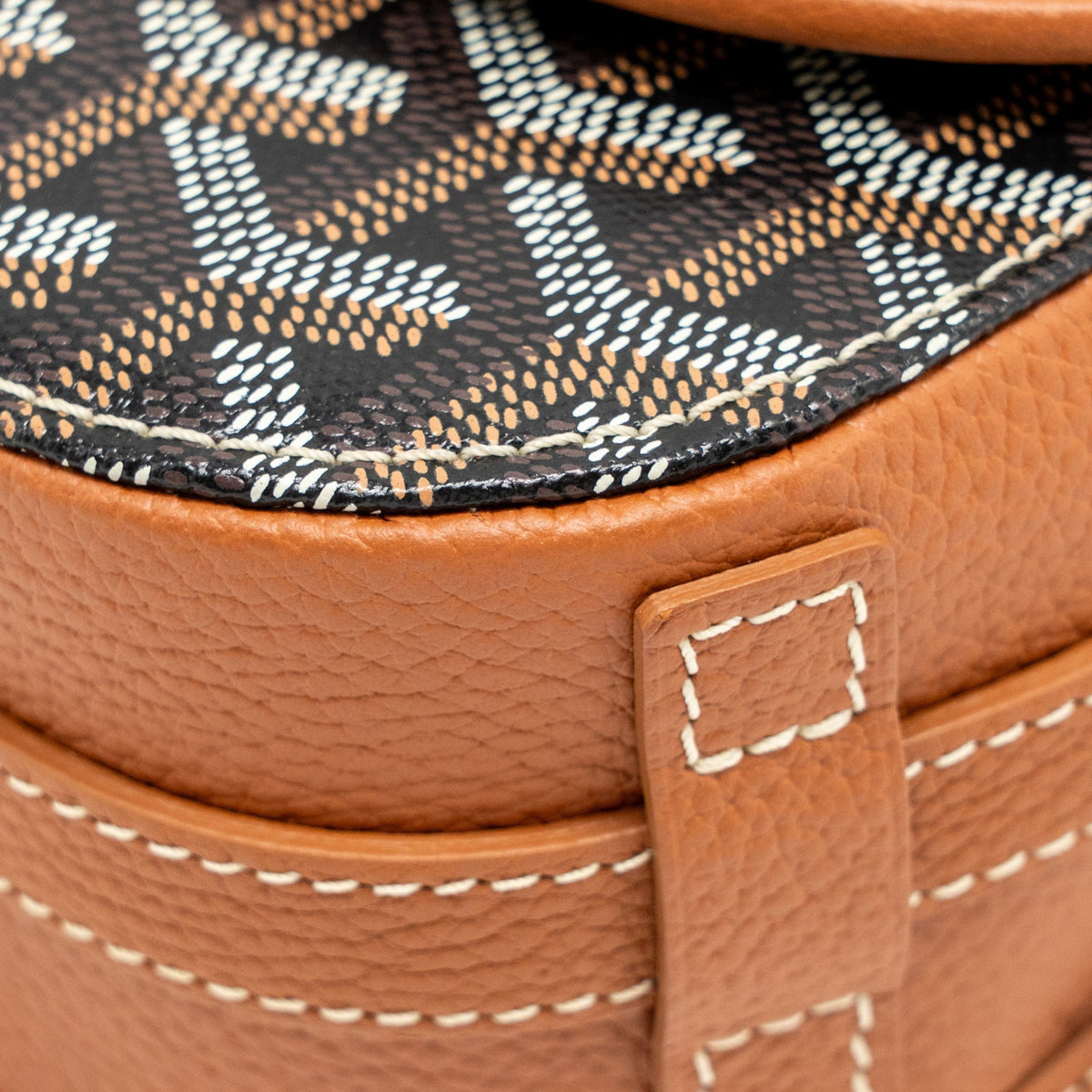 Goyard Belvedere PM Messenger Bag – Black & Tan Goyardine Canvas & Calfskin, Silver Hardware