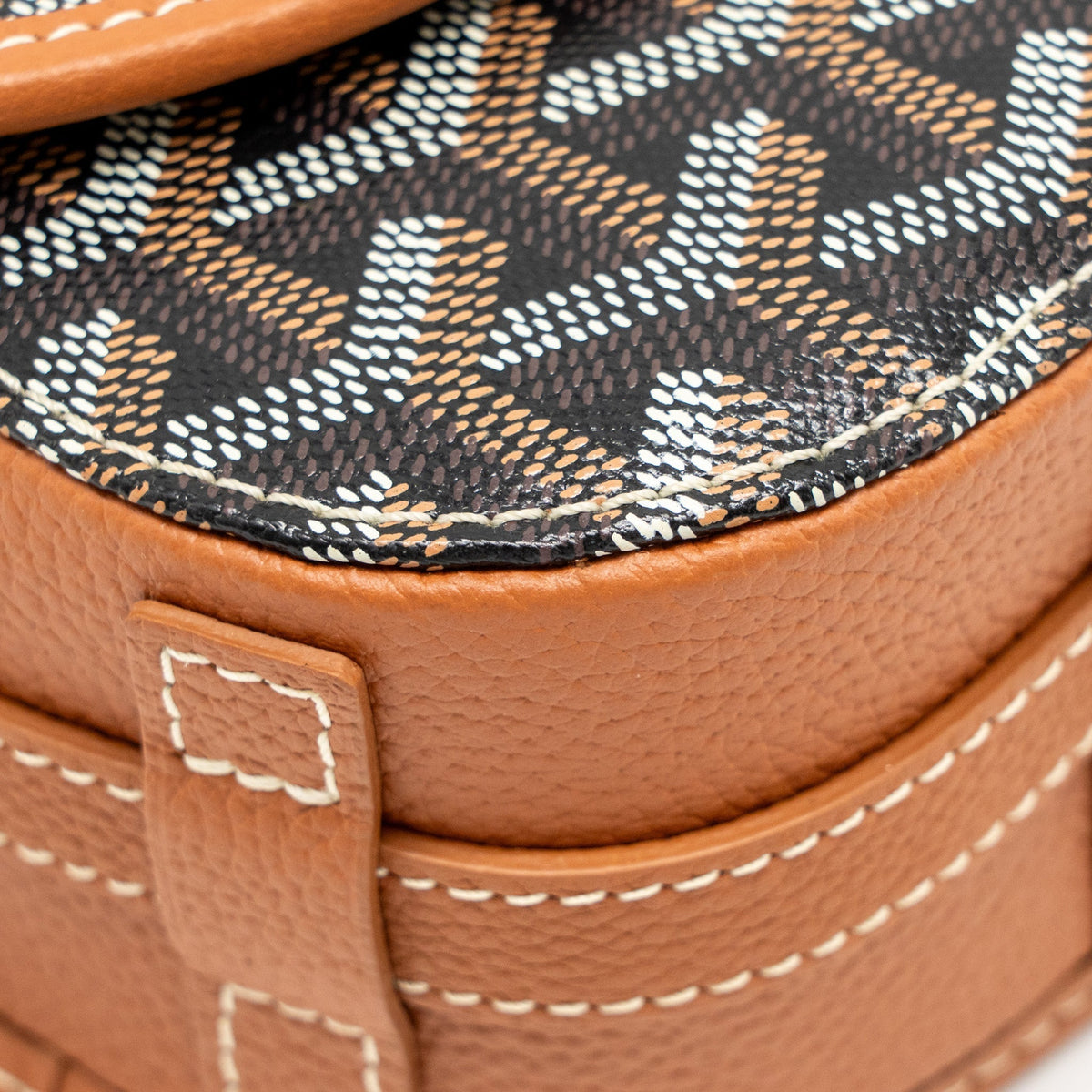 Goyard Belvedere PM Messenger Bag – Black & Tan Goyardine Canvas & Calfskin, Silver Hardware