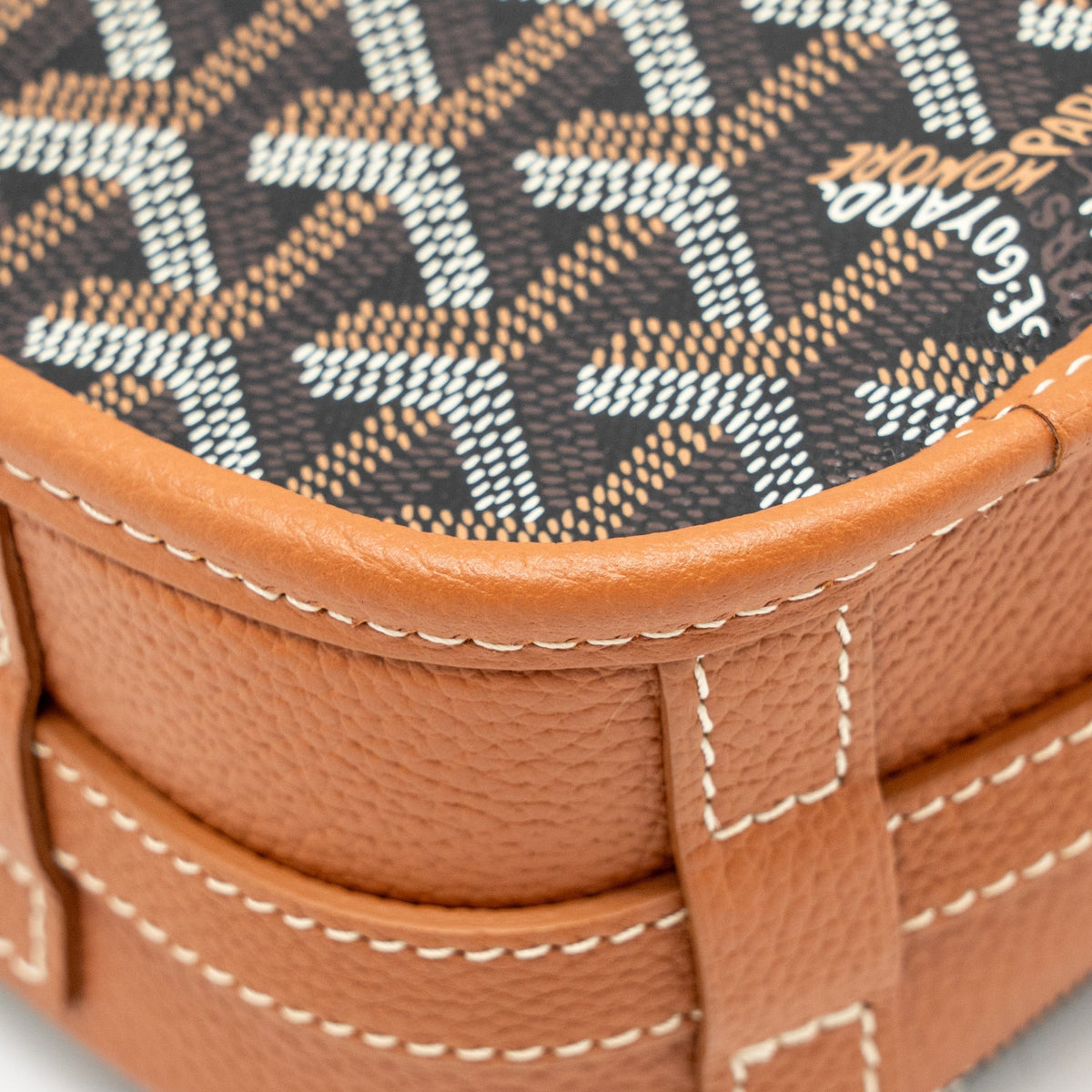 Goyard Belvedere PM Messenger Bag – Black & Tan Goyardine Canvas & Calfskin, Silver Hardware
