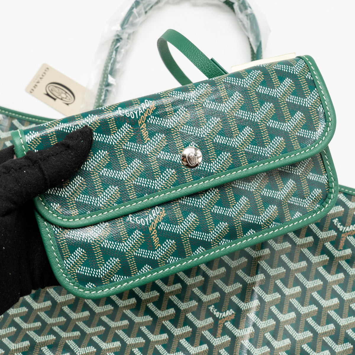 Goyard Saint Louis PM Tote Bag – Green Goyardine Canvas, Silver Hardware