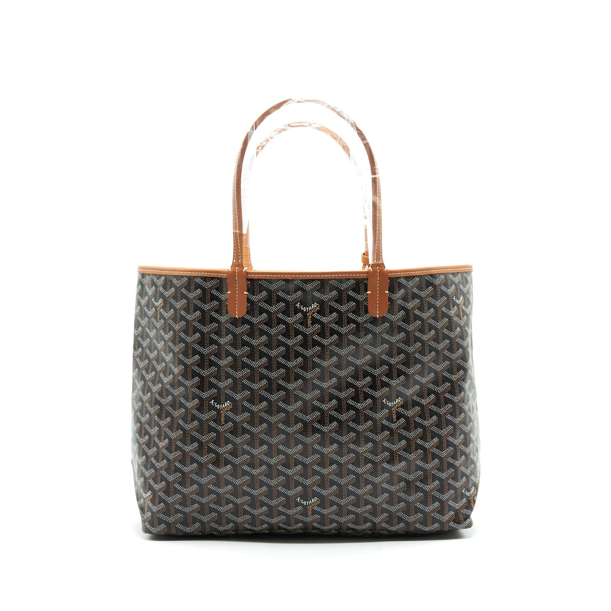 Goyard Saint Louis Tote PM – Brown & Black Goyardine Canvas, Silver Hardware