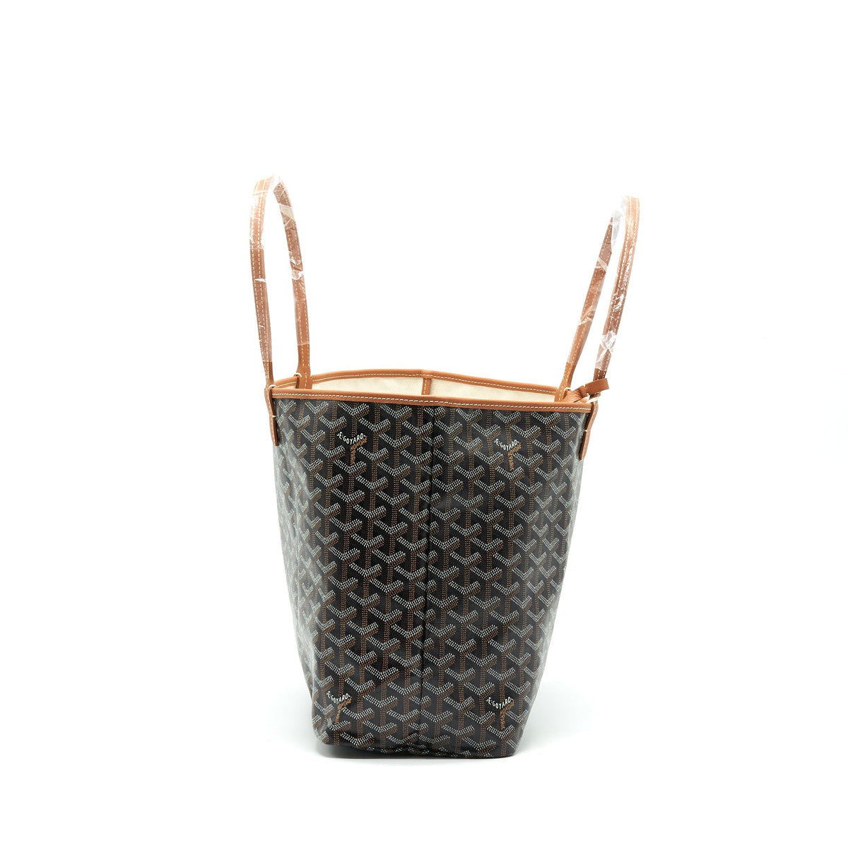 Goyard Saint Louis Tote PM – Brown & Black Goyardine Canvas, Silver Hardware