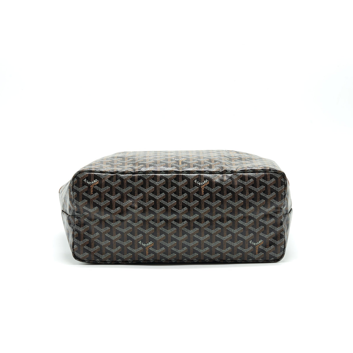 Goyard Saint Louis Tote PM – Brown & Black Goyardine Canvas, Silver Hardware