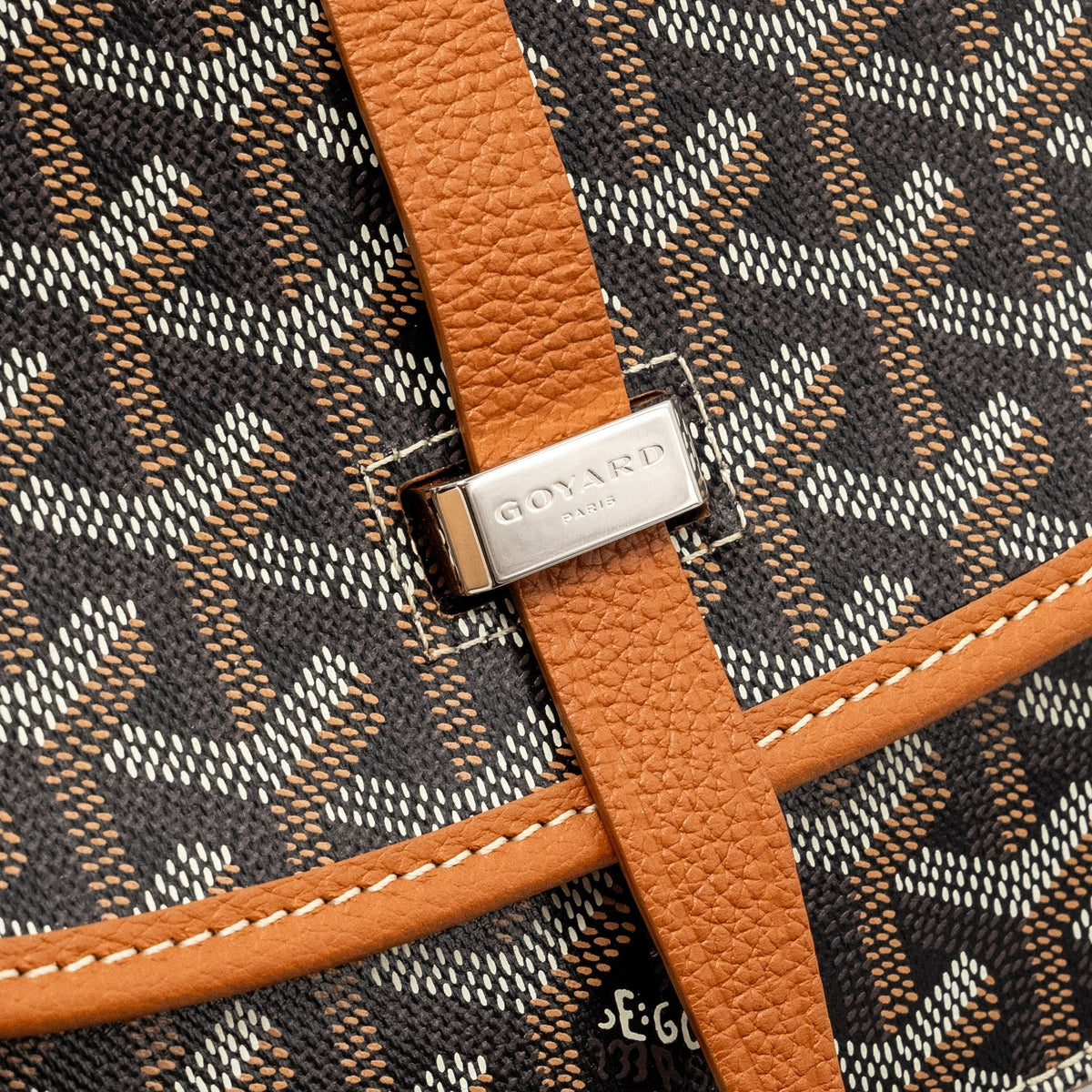Goyard Belvedere PM Messenger Bag – Black & Tan Goyardine Canvas & Calfskin, Silver Hardware