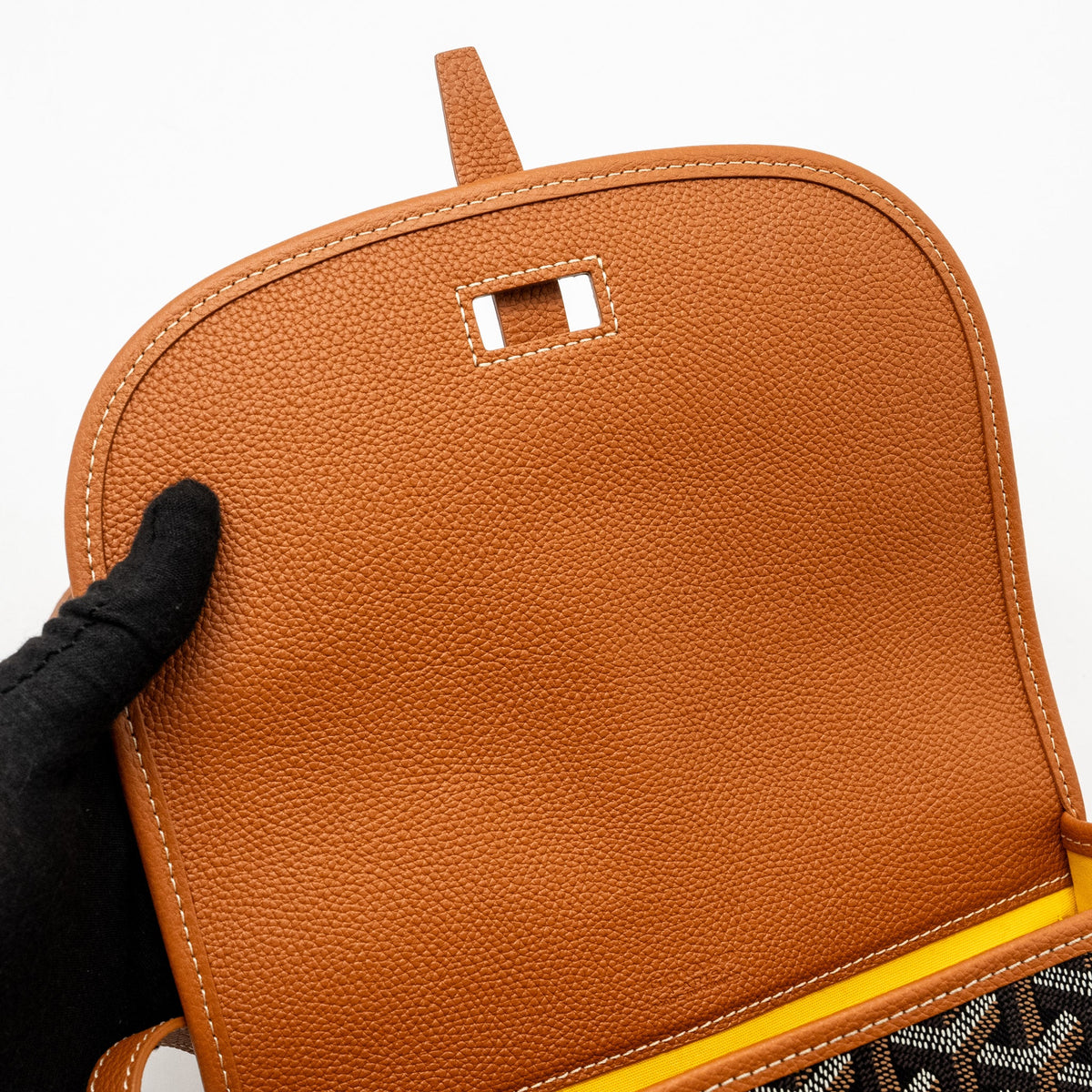 Goyard Belvedere PM Messenger Bag – Black & Tan Goyardine Canvas & Calfskin, Silver Hardware
