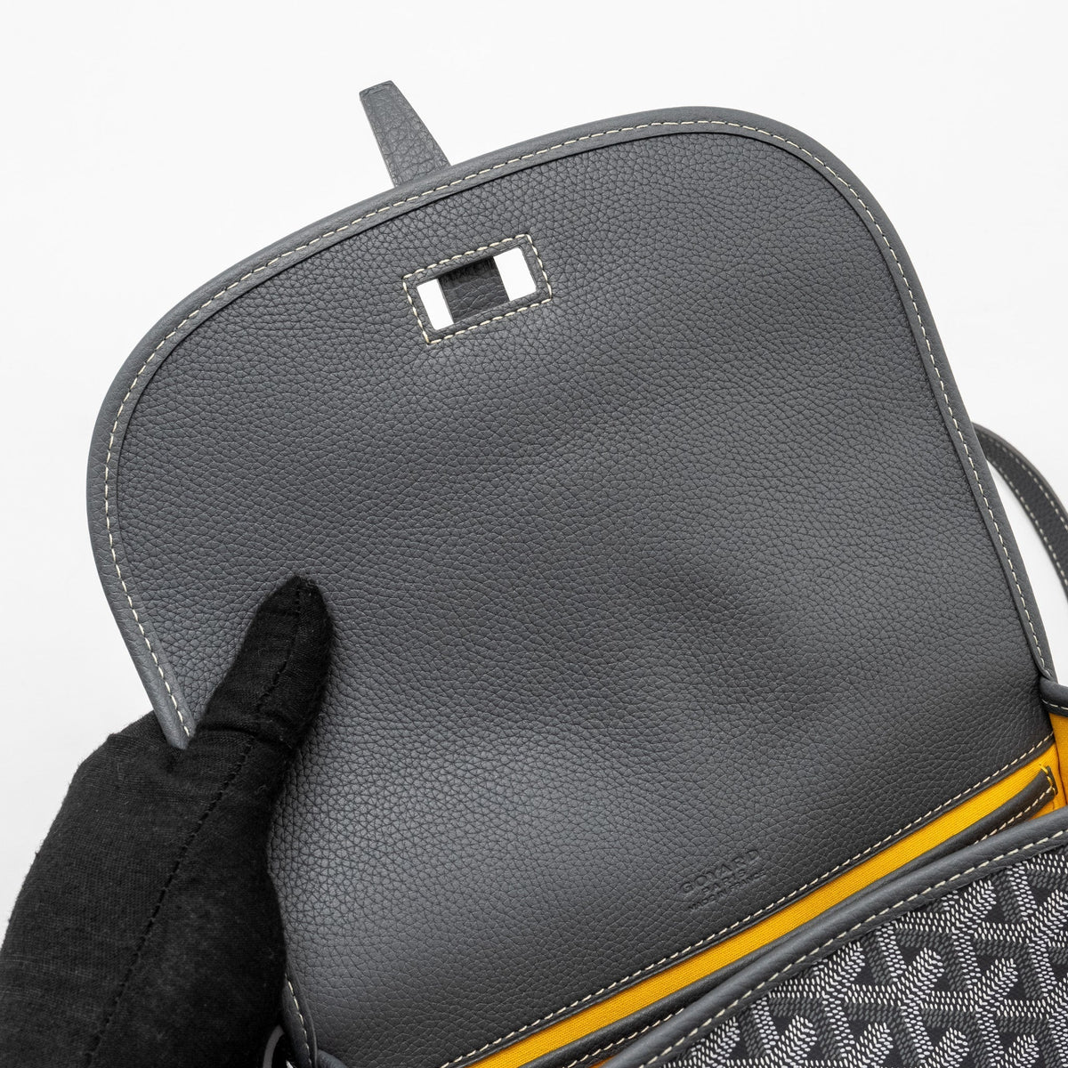 Goyard Belvedere PM Messenger Bag – Grey Goyardine Canvas & Calfskin, Silver Hardware