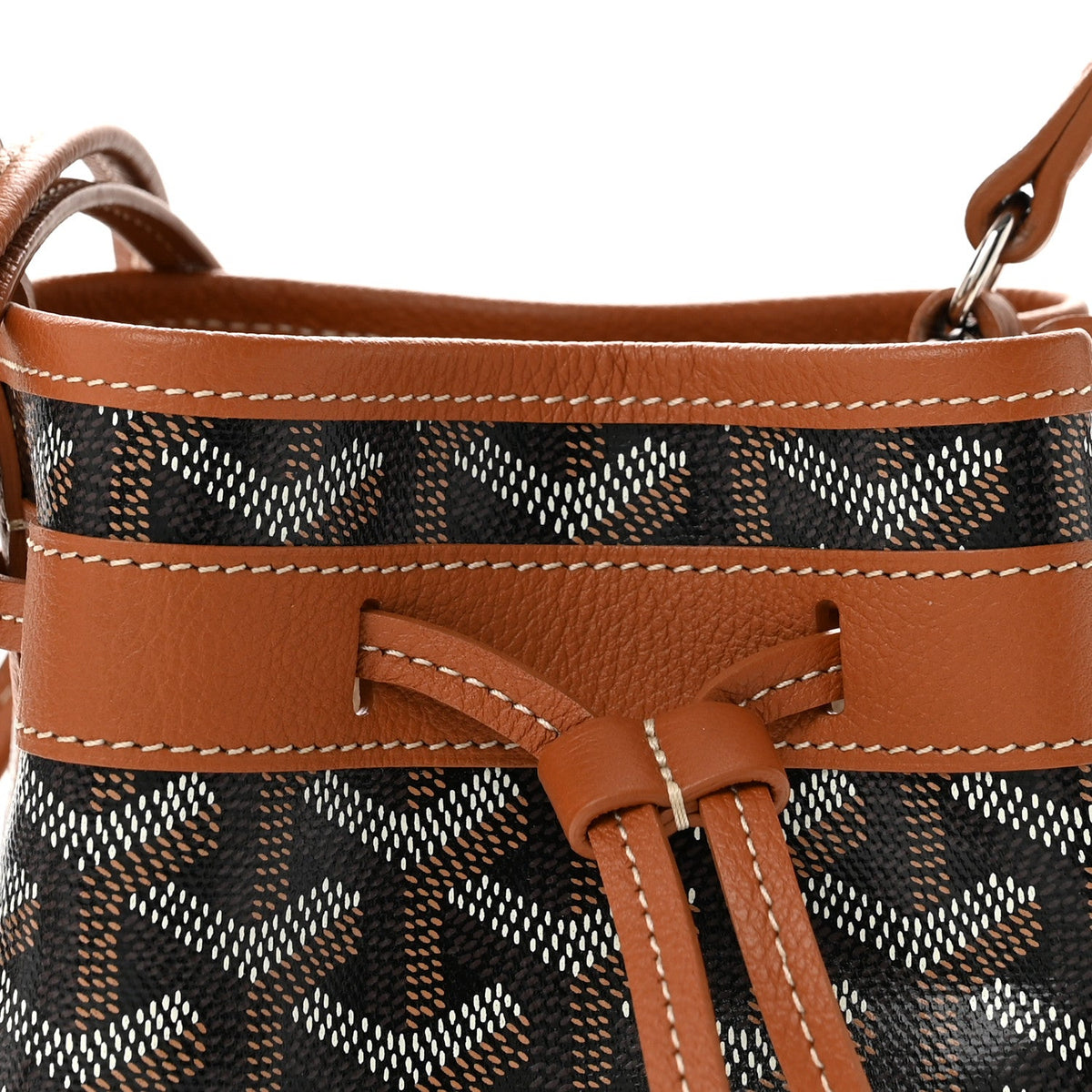 GOYARD Goyardine Petit Flot Mini Bucket Bag – Black / Gold