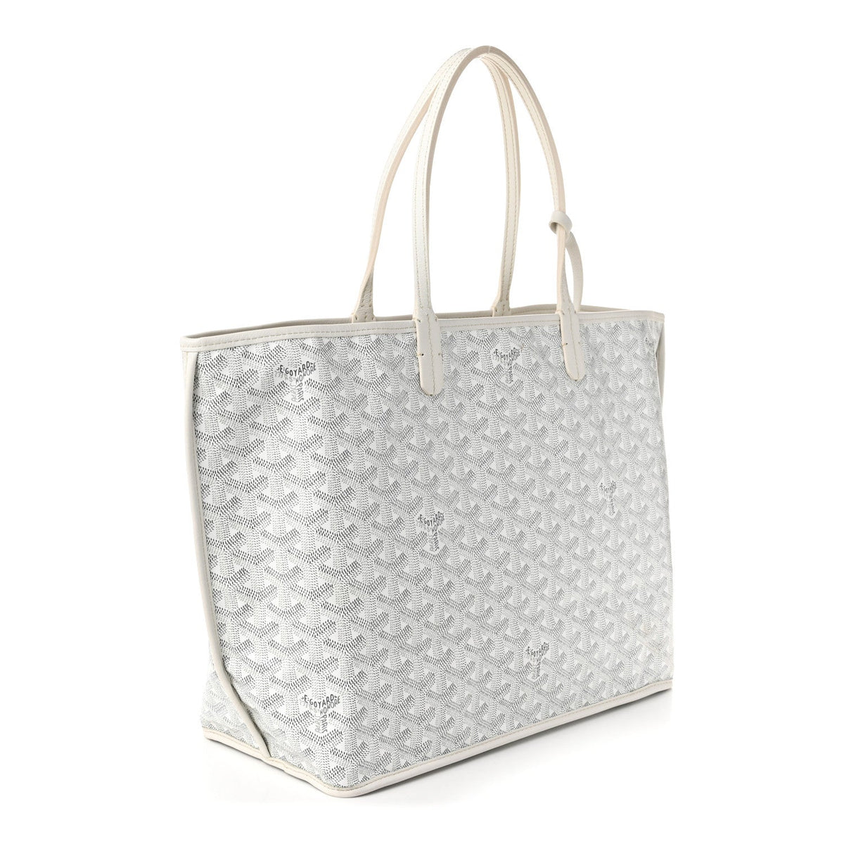 GOYARD Goyardine Reversible Anjou PM Tote – White