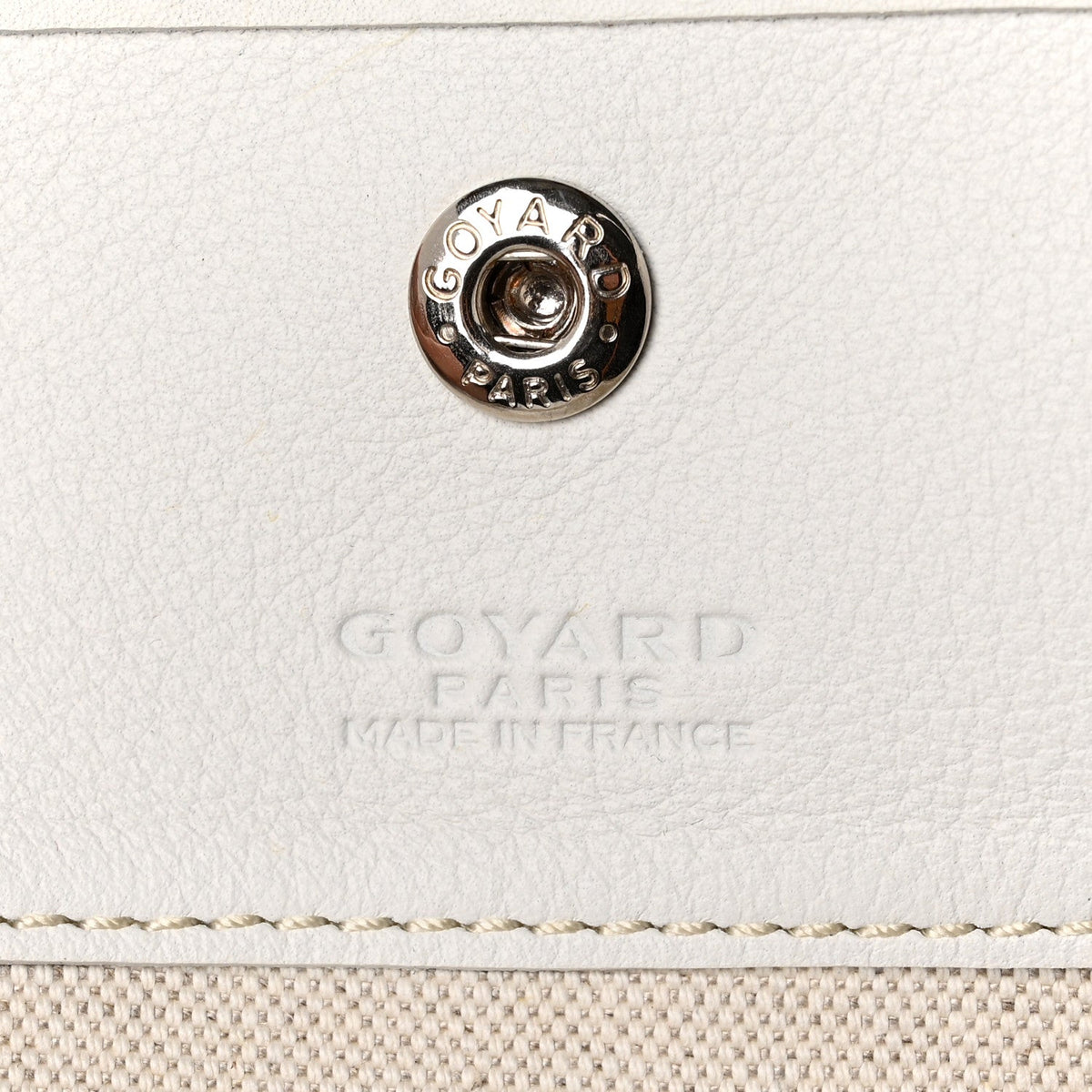 GOYARD Goyardine Reversible Anjou PM Tote – White