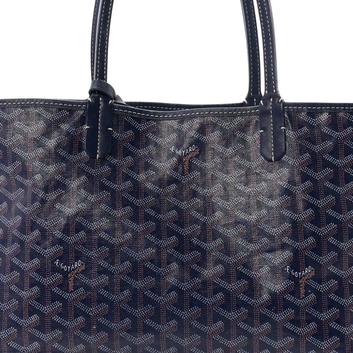 GOYARD Goyardine Saint Louis PM Tote Bag – Navy