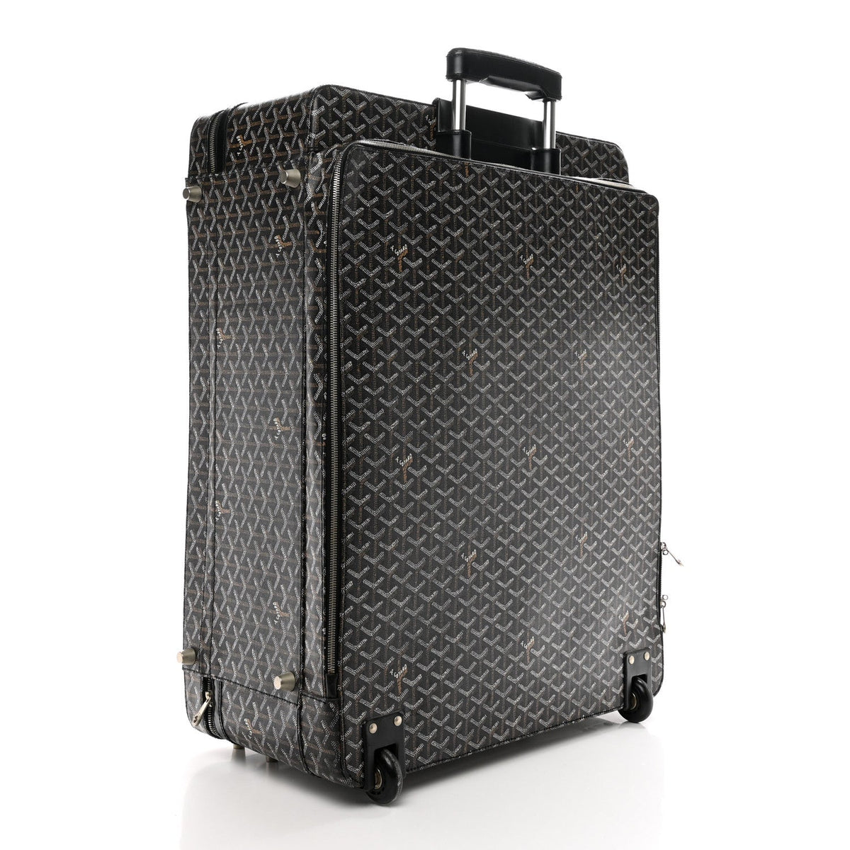 Goyard Trolley MM Rolling Suitcase – Black Goyardine Canvas