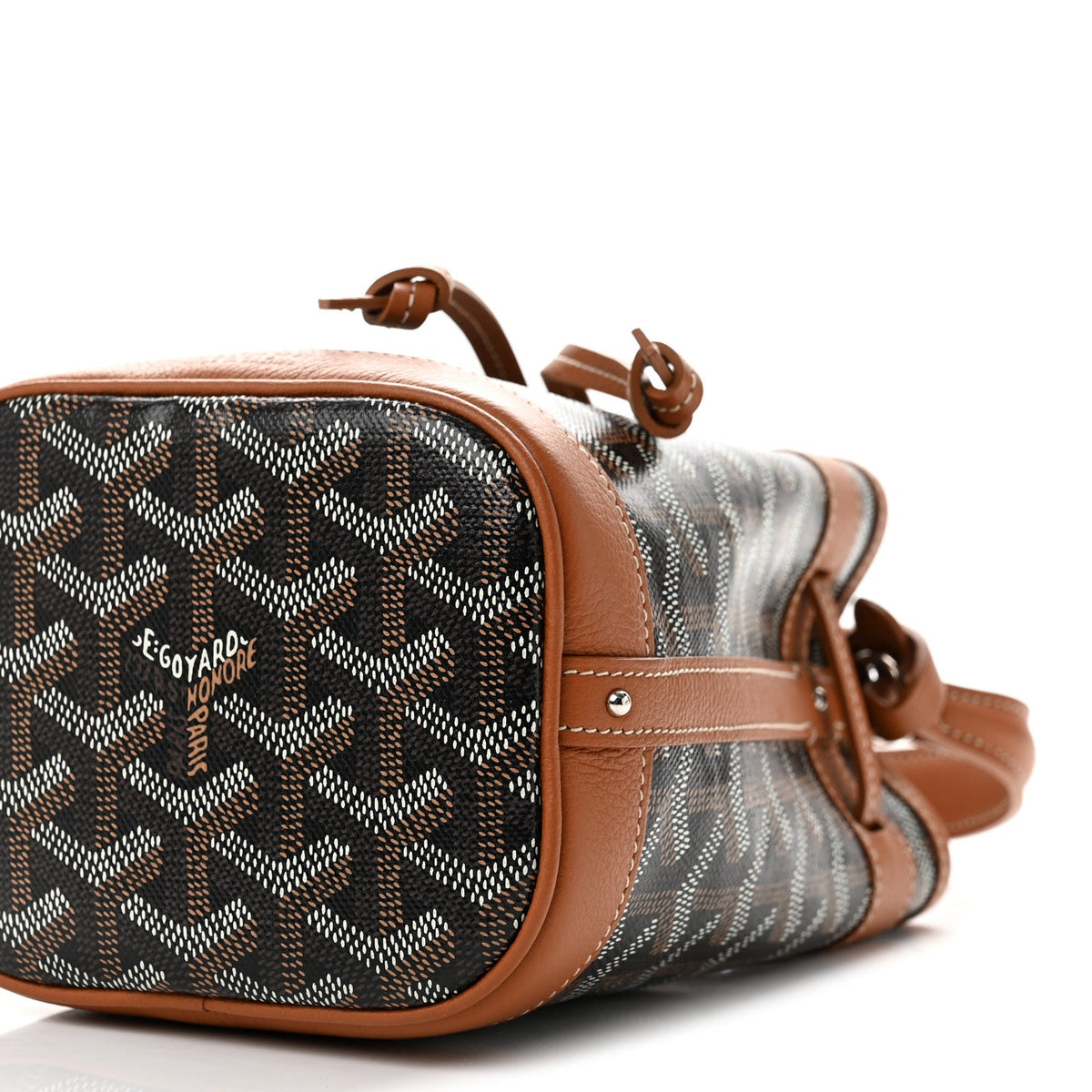 GOYARD Goyardine Petit Flot Mini Bucket Bag – Black / Gold
