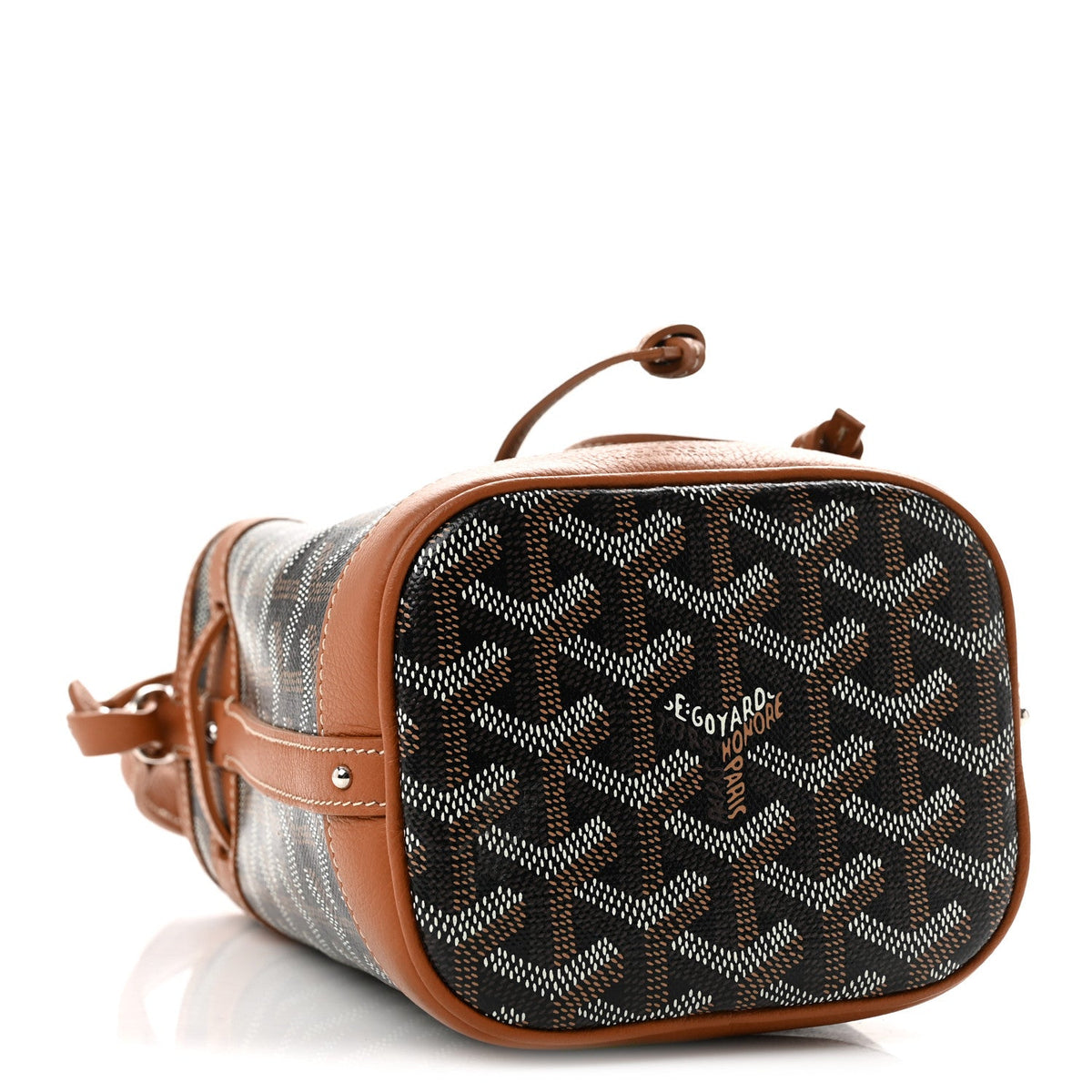 GOYARD Goyardine Petit Flot Mini Bucket Bag – Black / Gold