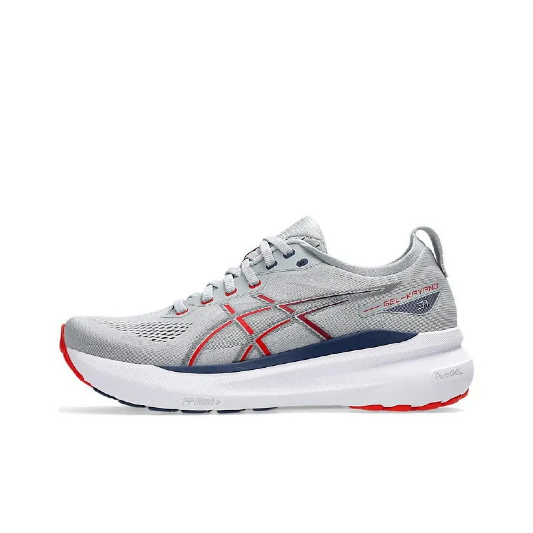 ASICS GEL-KAYANO 31 Running Shoes – Piedmont Grey / Classic Red | EU Sizing