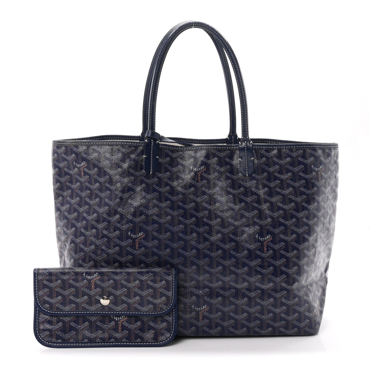 GOYARD Goyardine Saint Louis PM Tote Bag – Navy