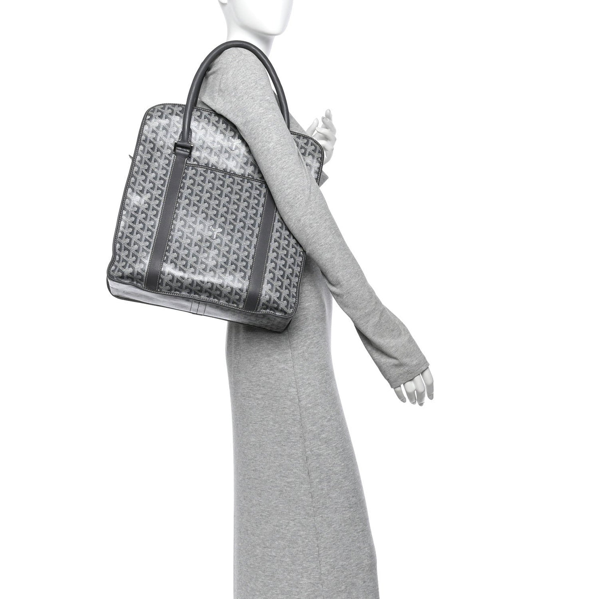 GOYARD Goyardine Bourgogne Tote Bag – Grey