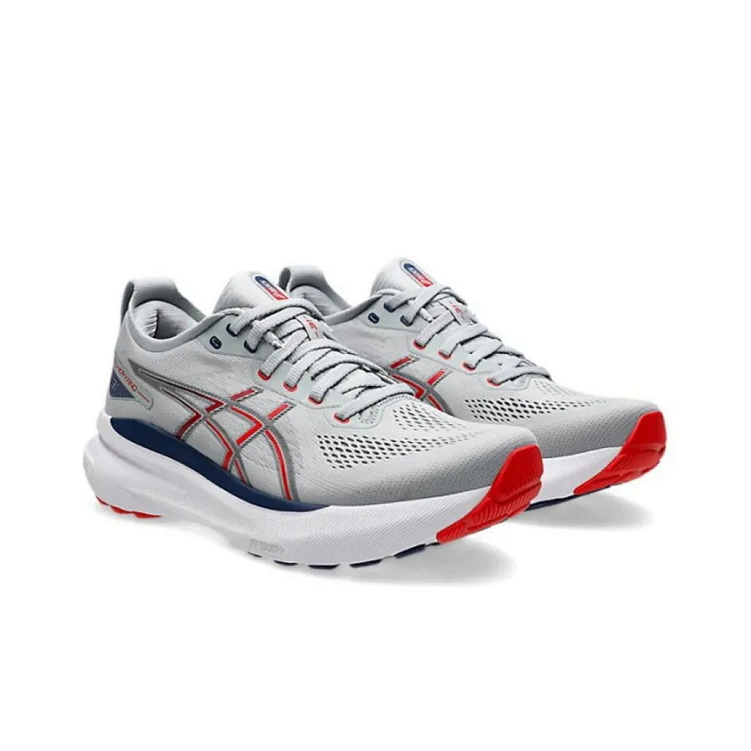 ASICS GEL-KAYANO 31 Running Shoes – Piedmont Grey / Classic Red | EU Sizing